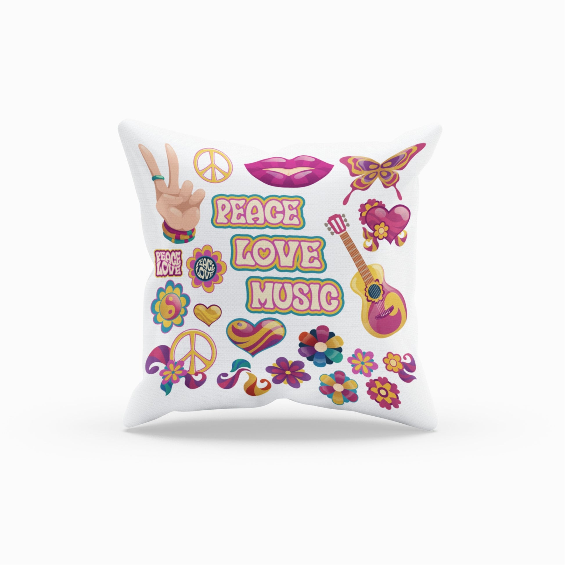 Trendy Love and Peace Decorative Cushion