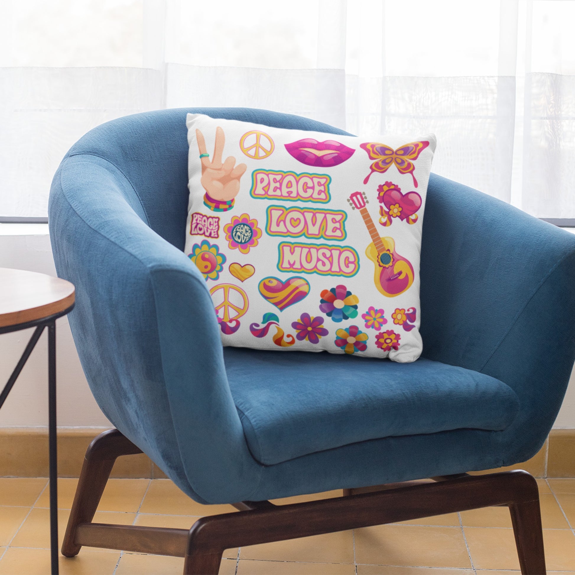 Serene Decorative Cushion with Love Theme