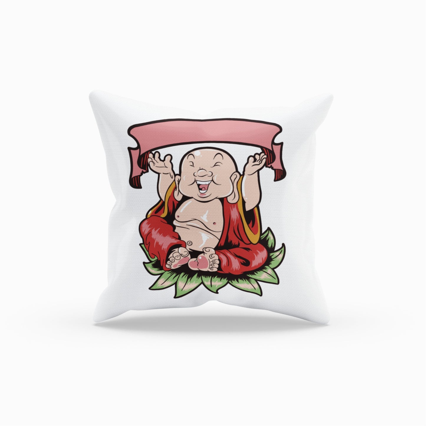 Delightful Buddha Accent Pillow with Humor