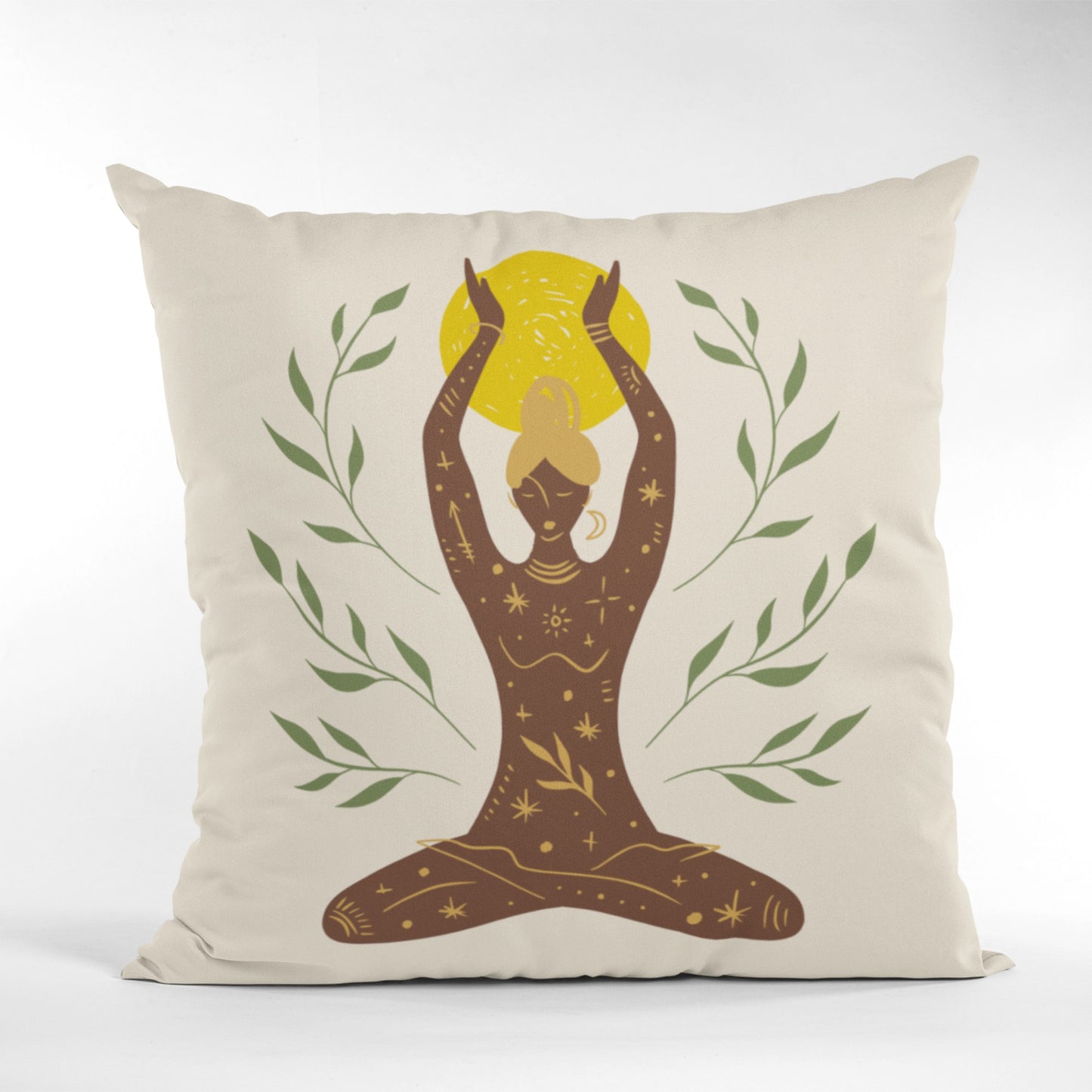 Serene Yoga Meditation Throw Pillow