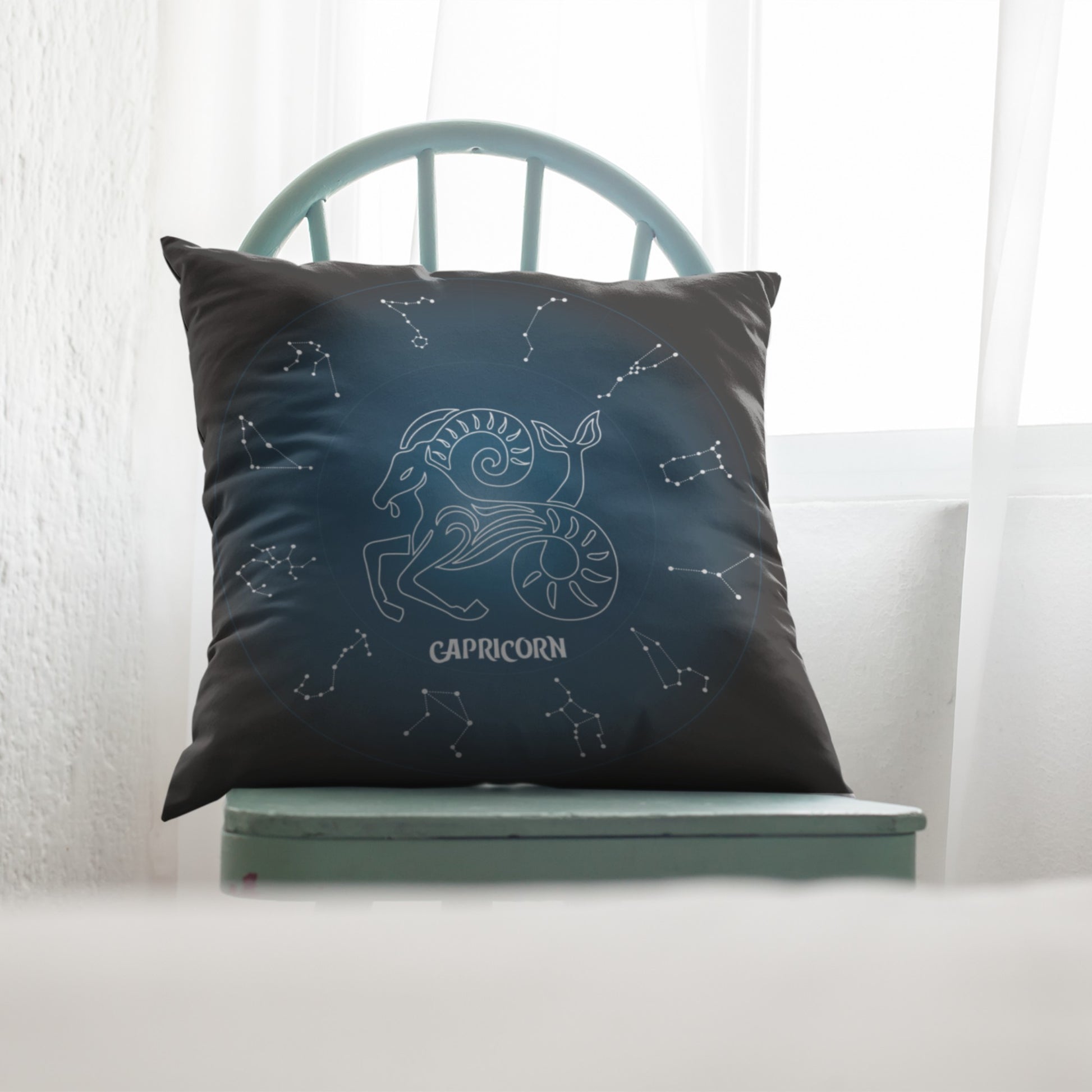 Astrology-inspired Capricorn Decorative Cushion