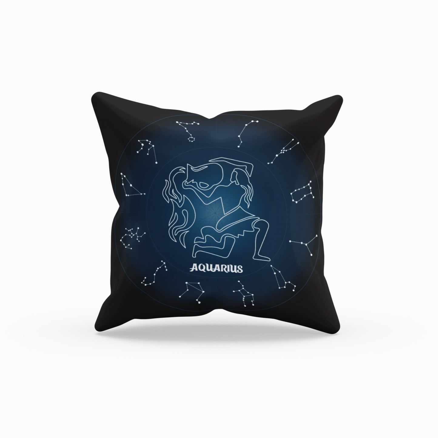 Trendy Aquarius Zodiac Decorative Cushion