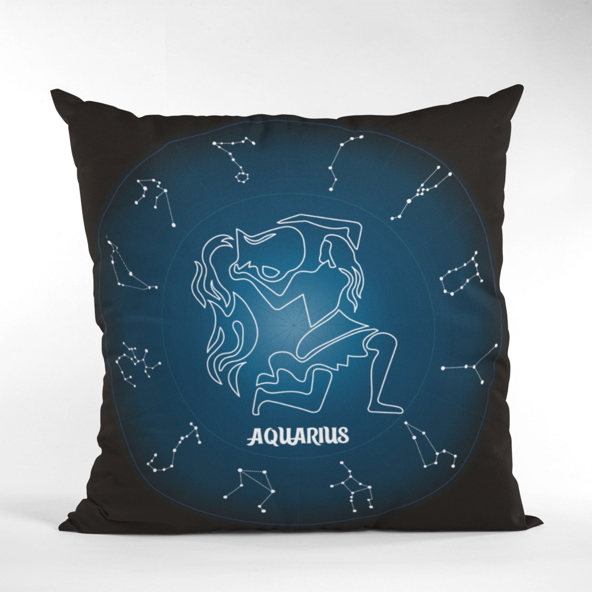 Aquarius Zodiac Sign Throw Pillow
