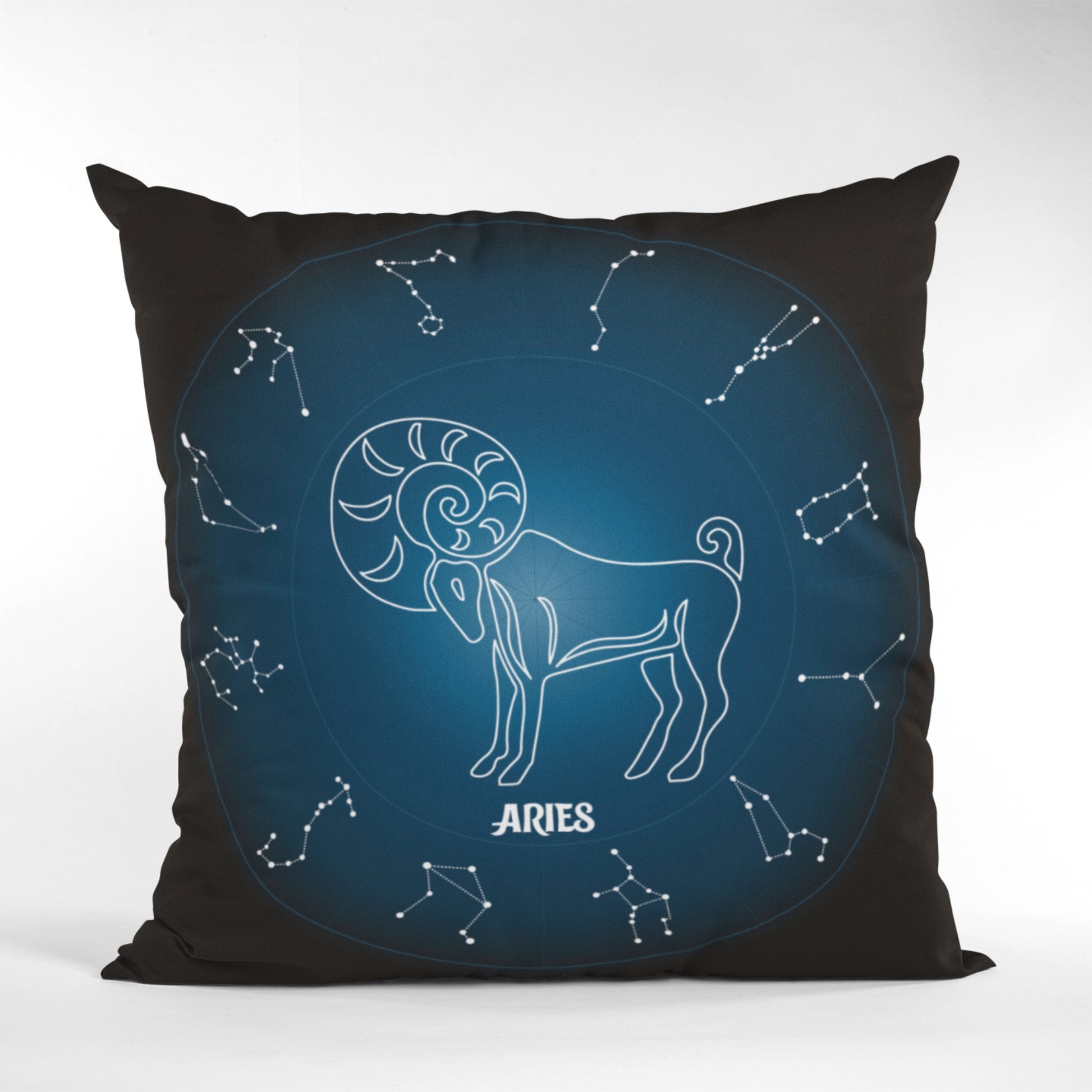Aries Zodiac Sign Throw Pillow