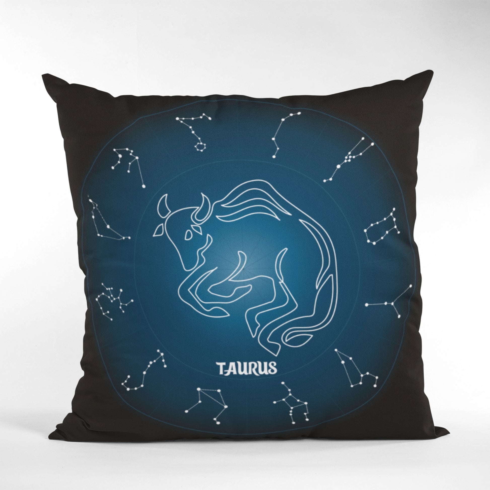Taurus Horoscope Sign Throw Pillow