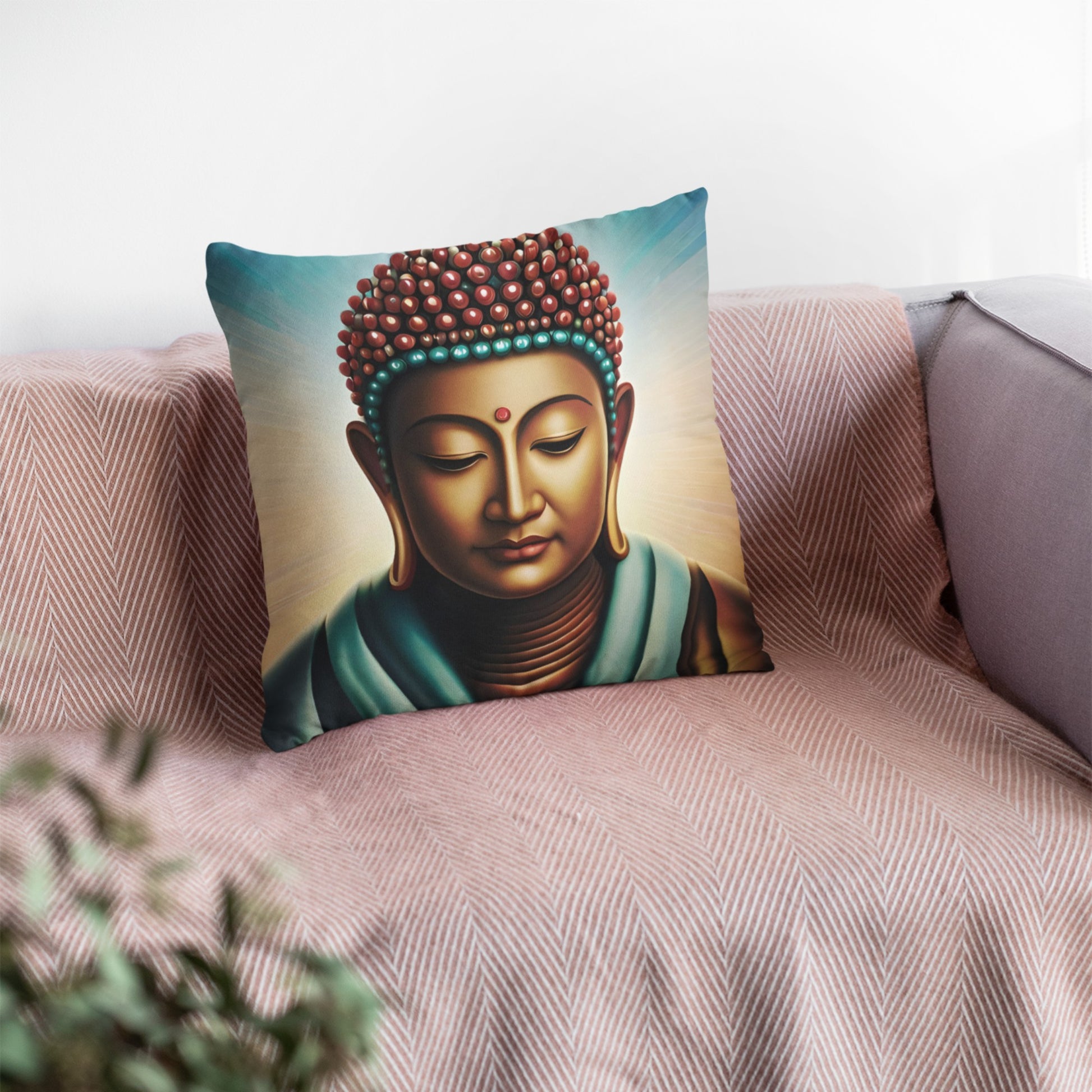 Peaceful Zen-inspired Pillow Cover