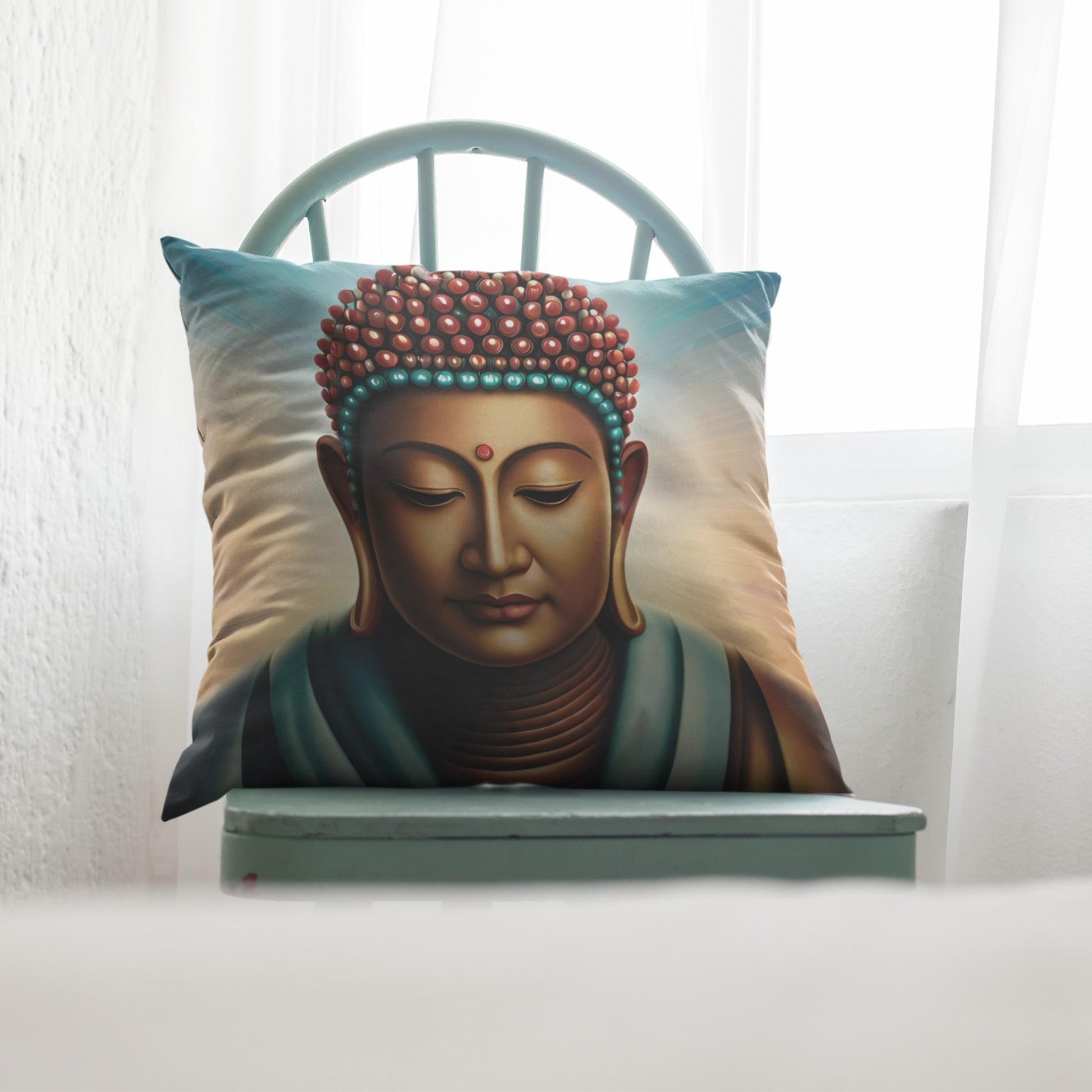 Serene Buddha Decorative Pillow Case