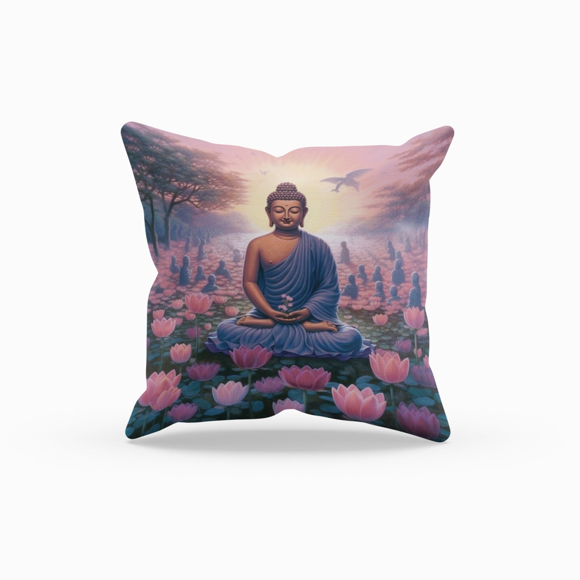 Peaceful Meditation Pose Throw Pillow