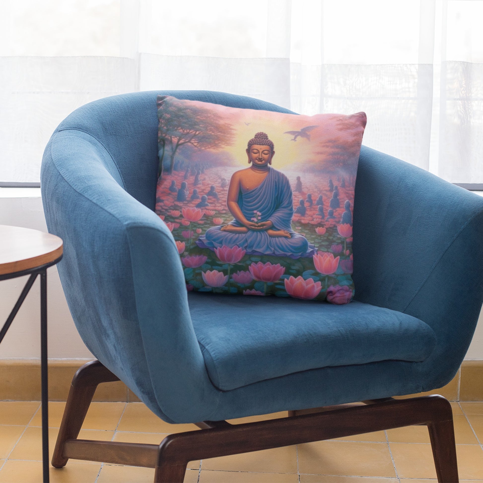 Mindfulness Meditation Pillow with Buddha
