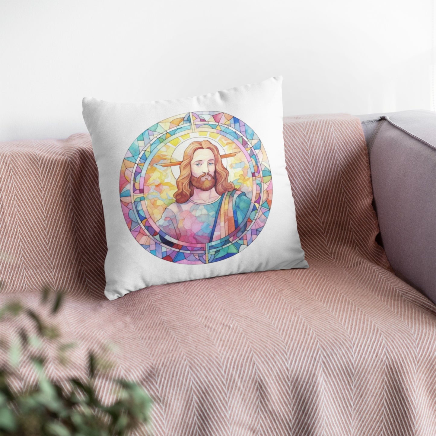 Holy Religious Art Throw Pillow