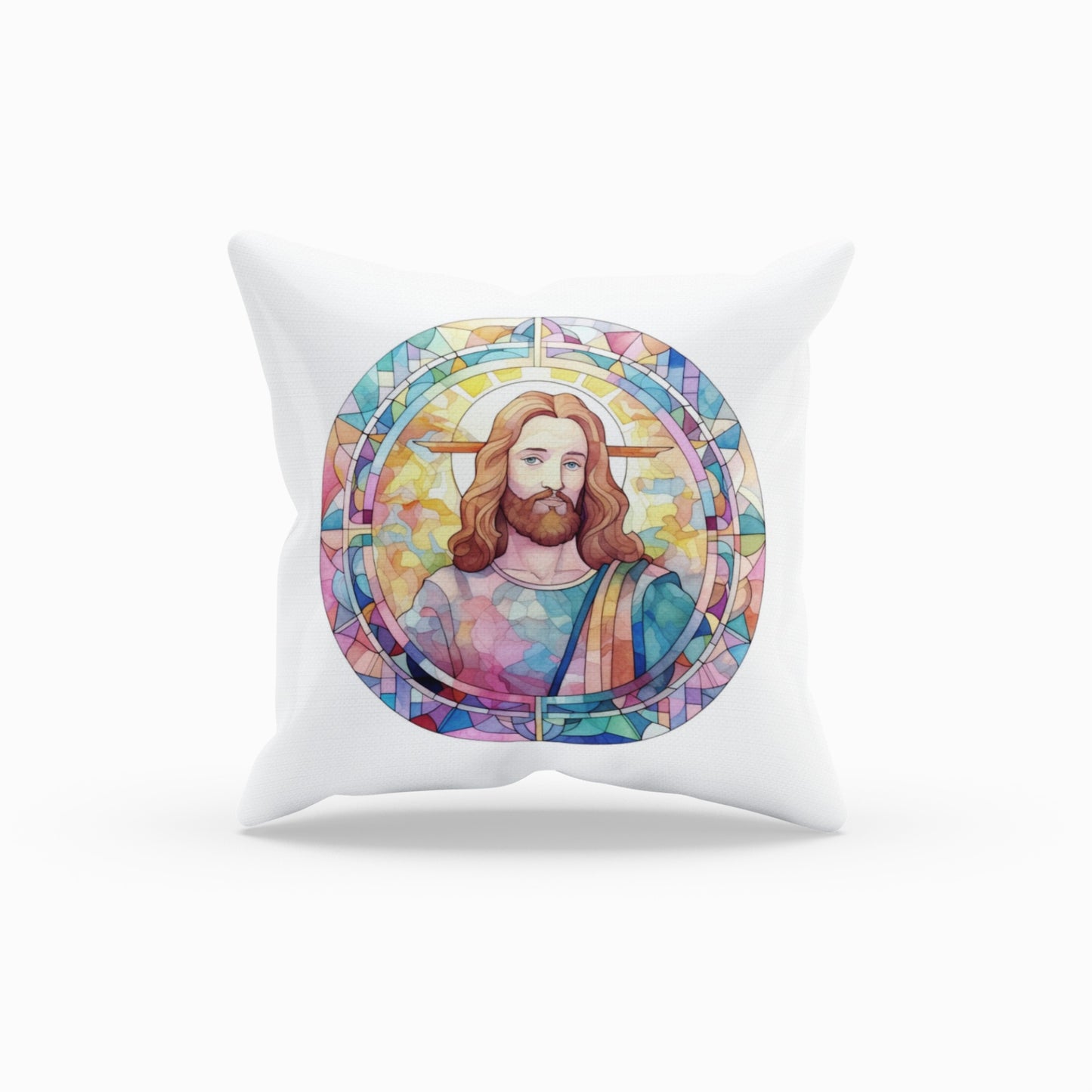 Heavenly Jesus Patterned Pillow