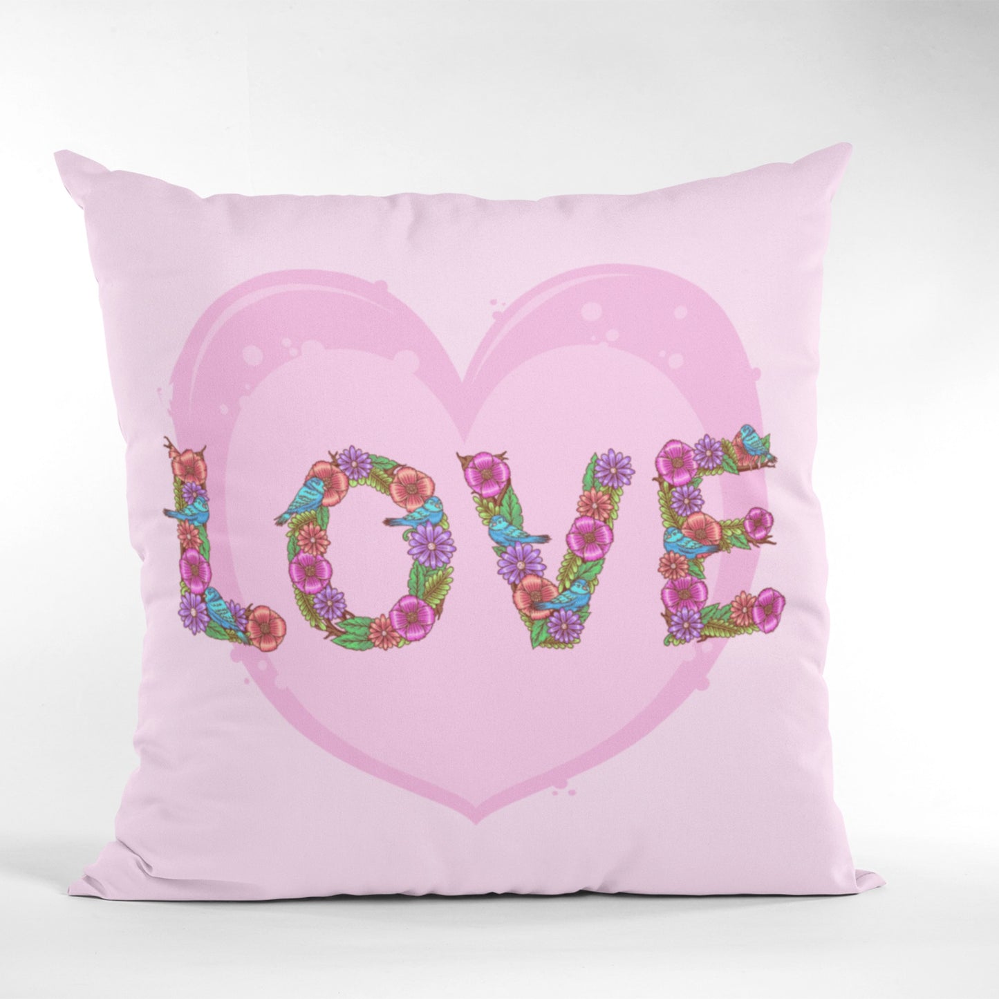 Love Pattern Throw Pillow