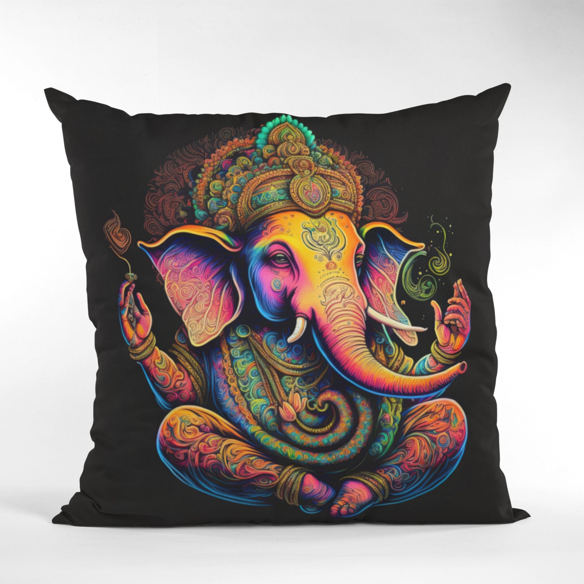 Meditative Elephant Decoration Throw Pillow
