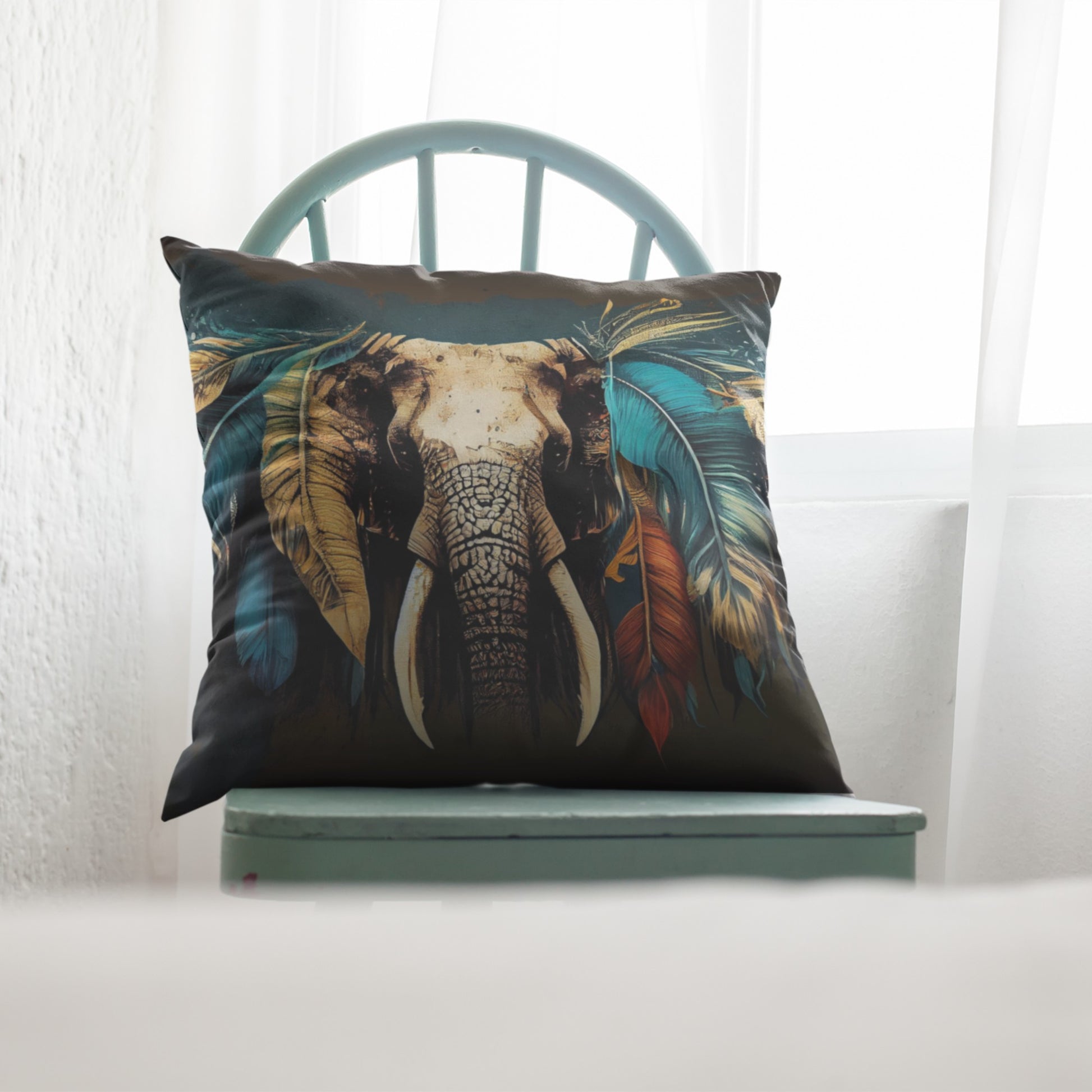 Chic Bohemian Elephant Decorative Cushion