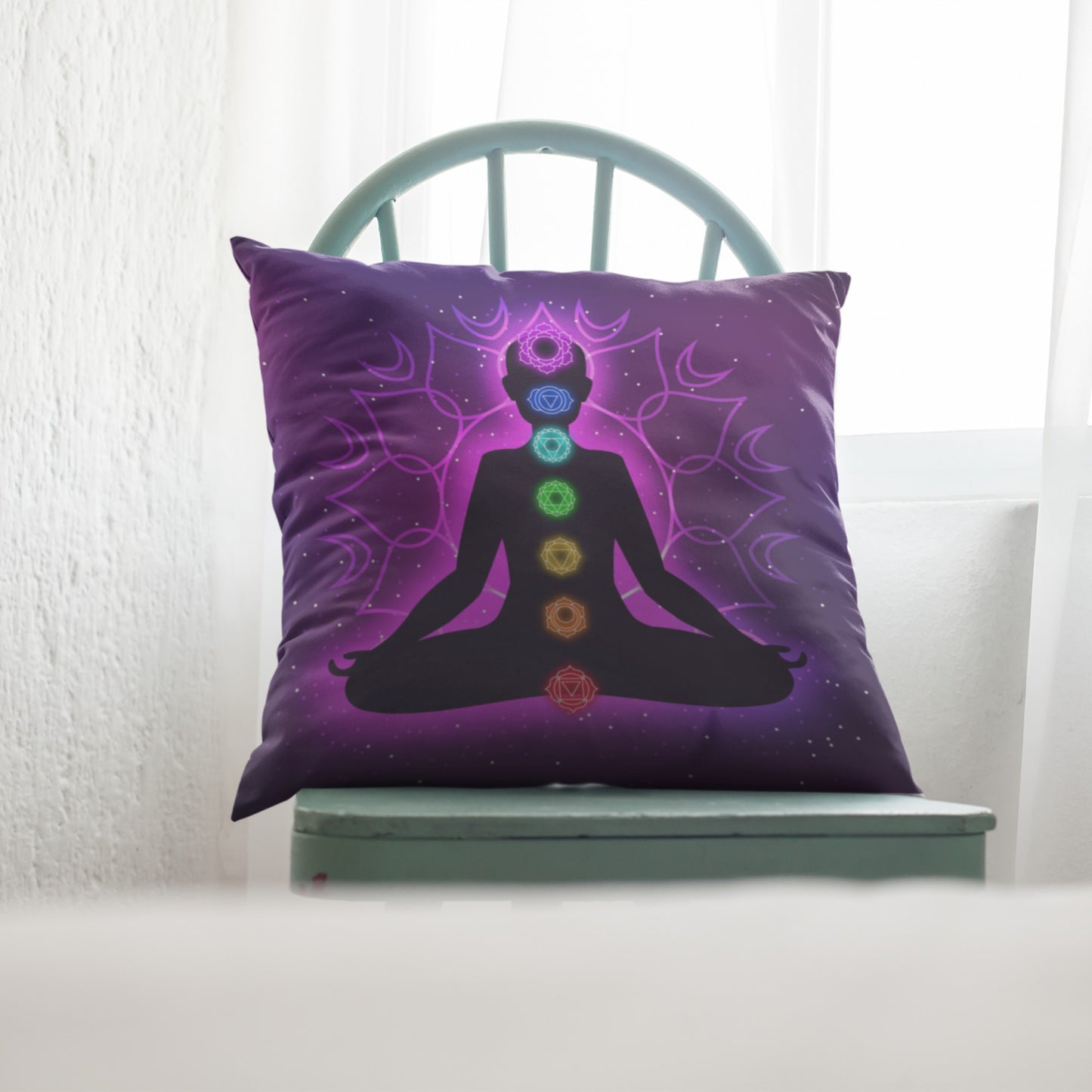 Chakra Energy-themed Pillow