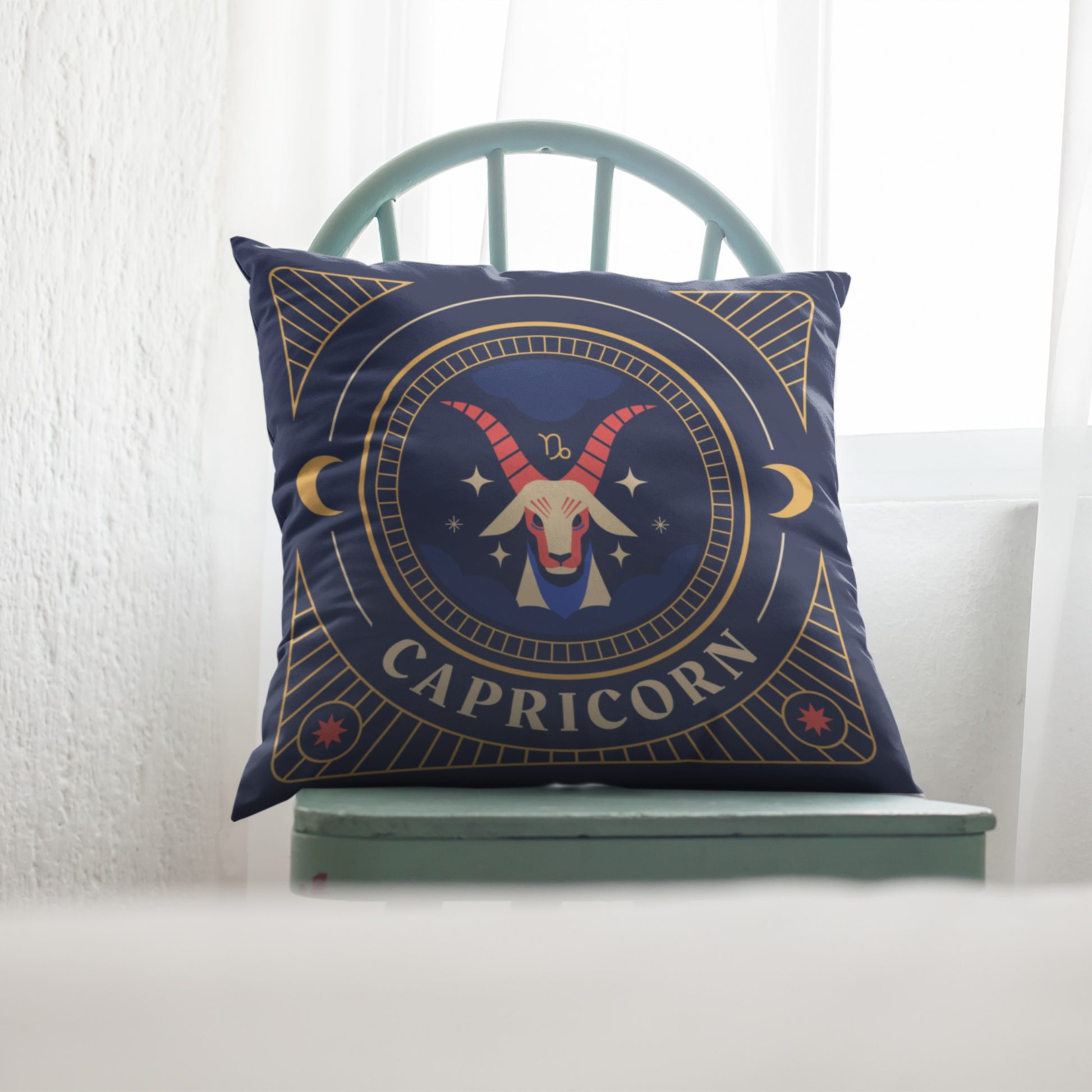 Zodiac-inspired Capricorn Decorative Cushion