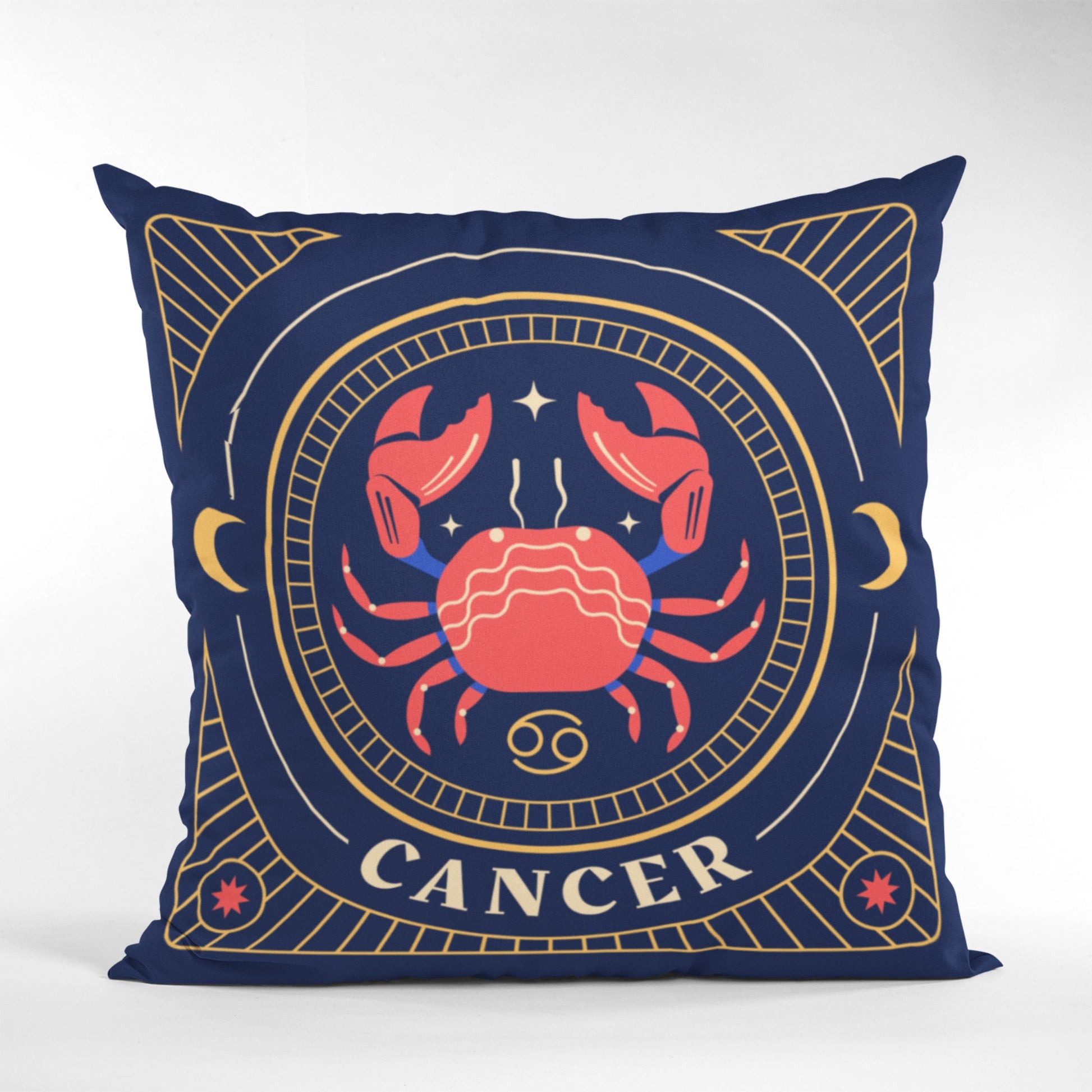 Cancer Astrology Printed Throw Pillow
