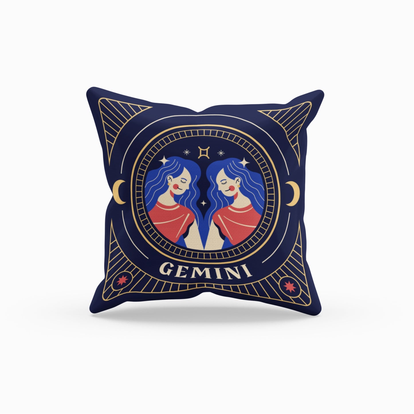 Gemini Zodiac Patterned Throw Pillow