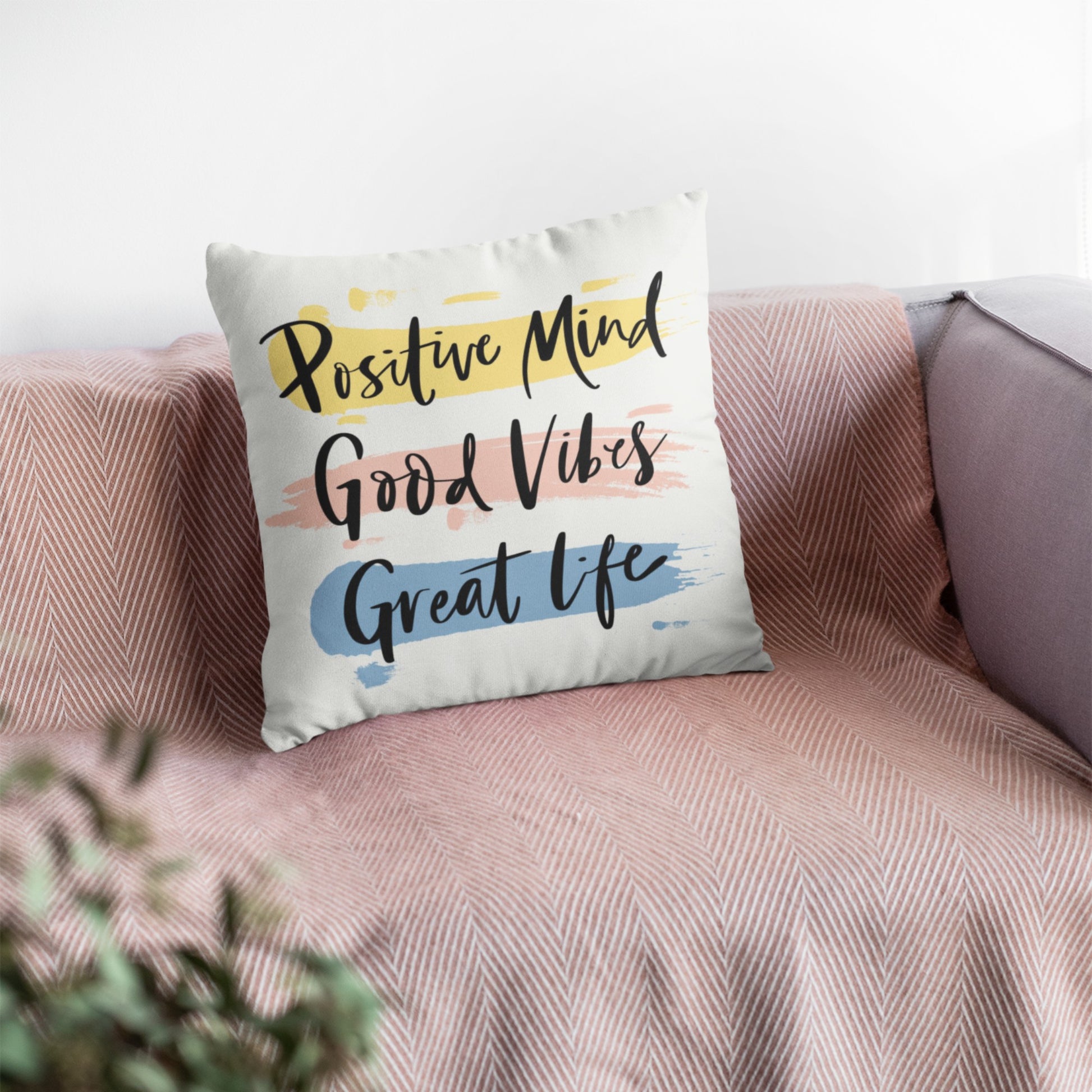 Unique Positive Quote Print Pillow