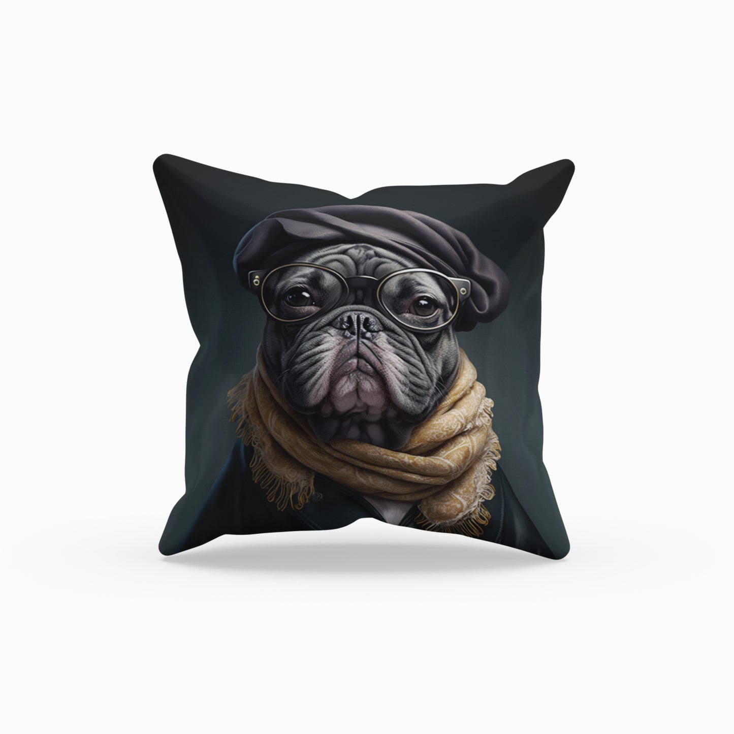 Playful Bulldog-themed Decor Pillow