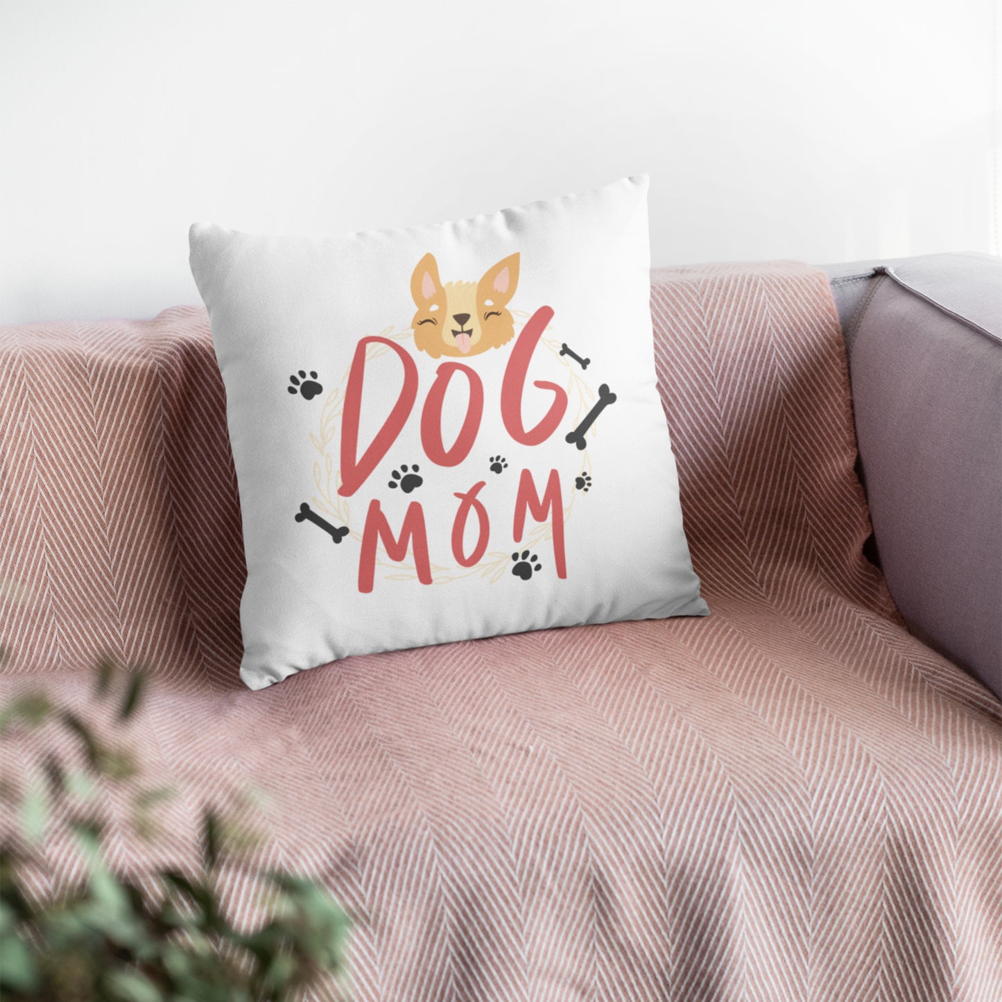 Paw Print and Heart Pillow Design