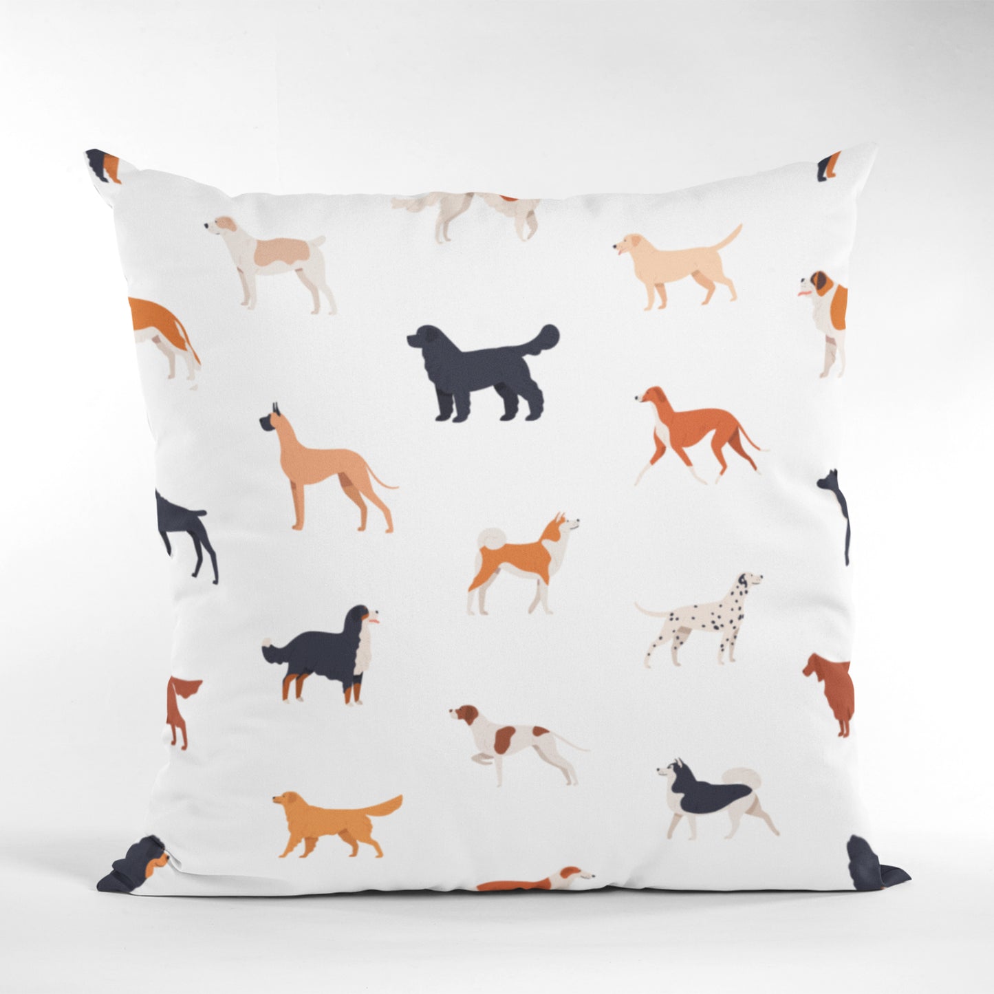 Cute Dogs Printed Throw Pillow