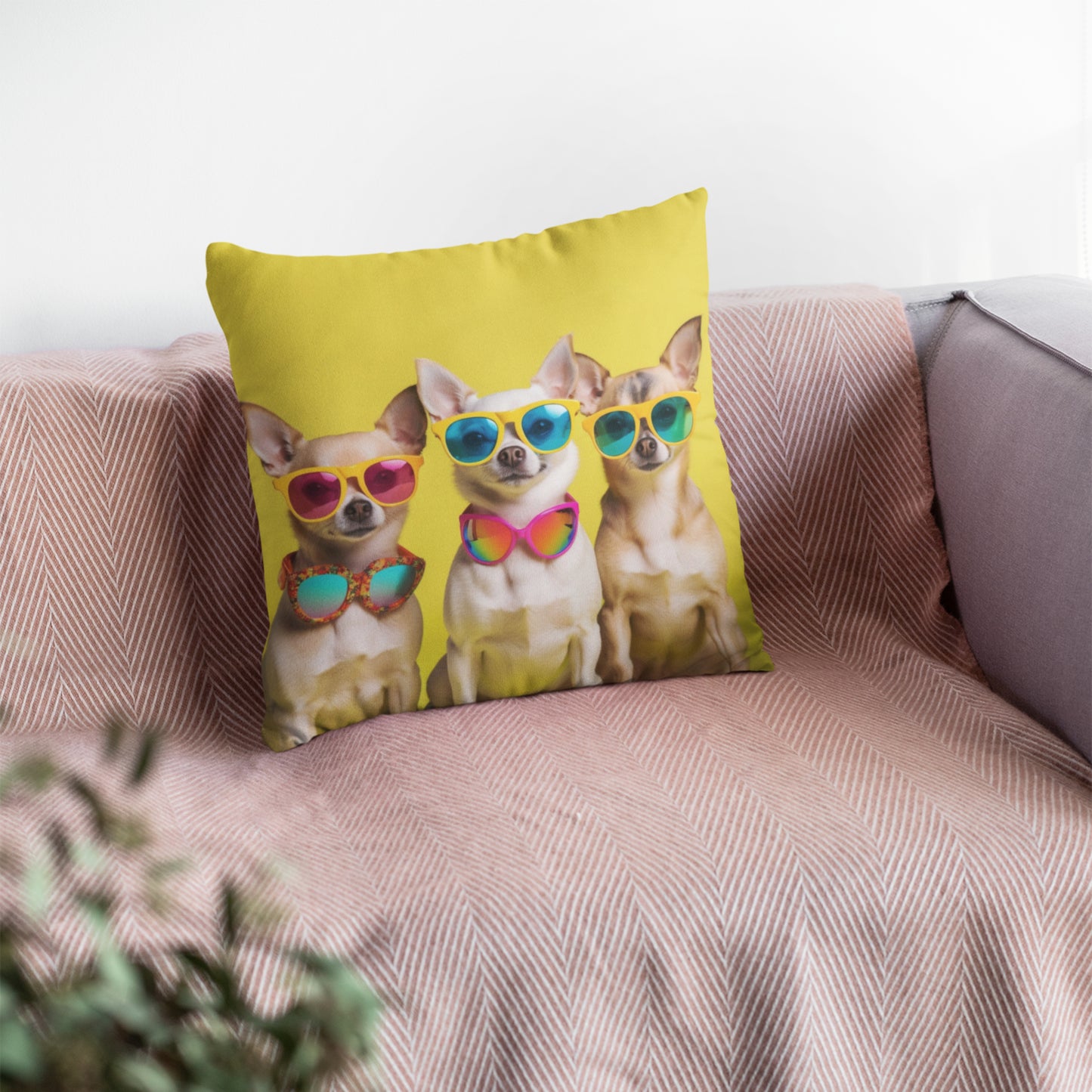 Charming Chihuahua Art Decorative Throw Pillow