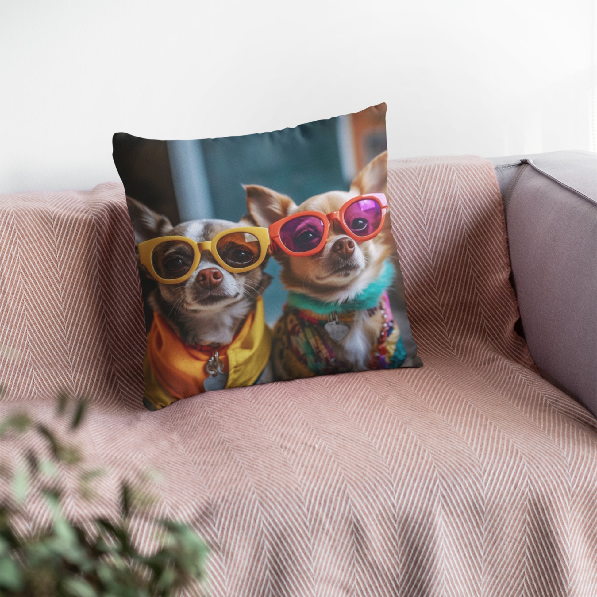 Unique and Stylish Chihuahua Print Pillow