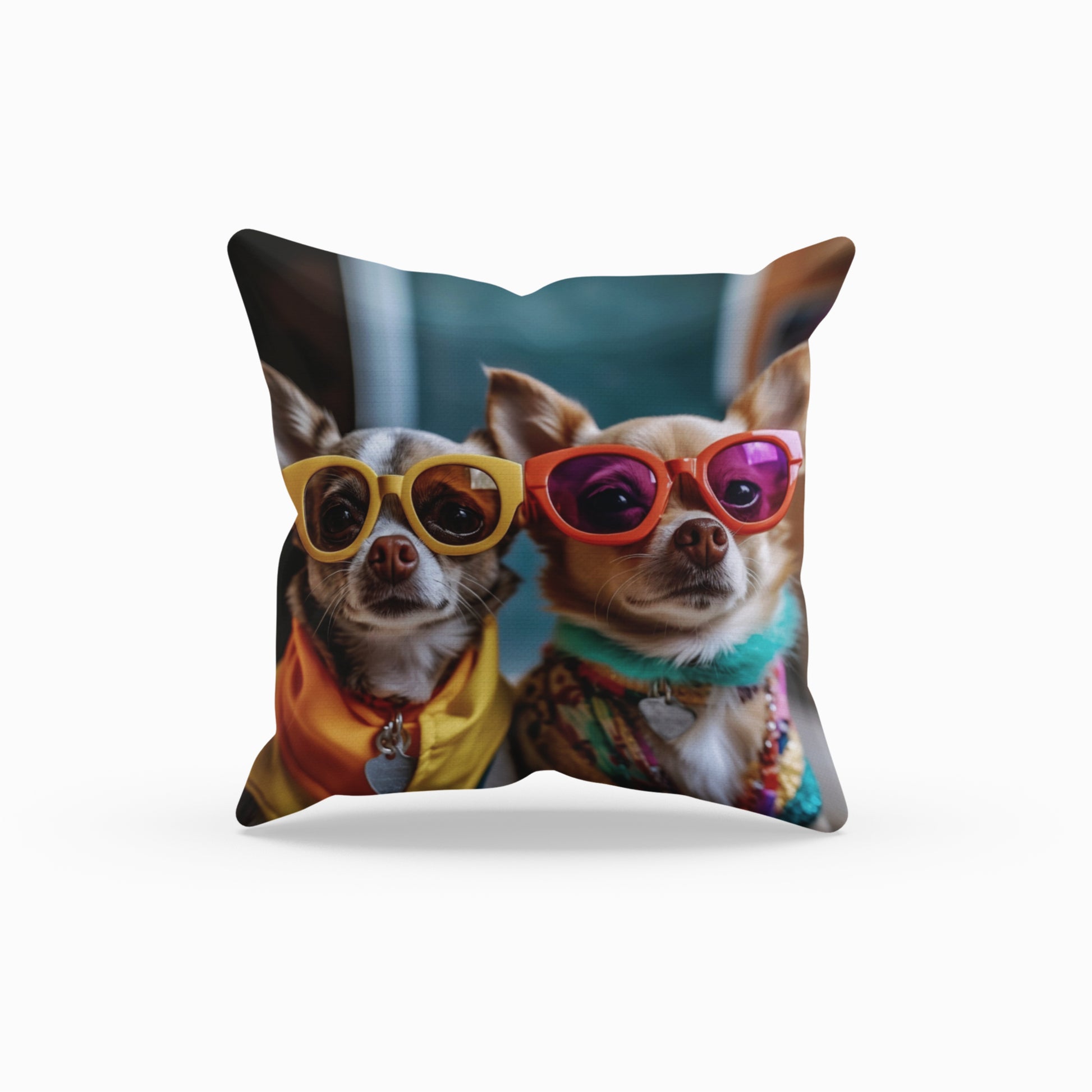 Modern Chihuahua Illustration Decorative Cushion