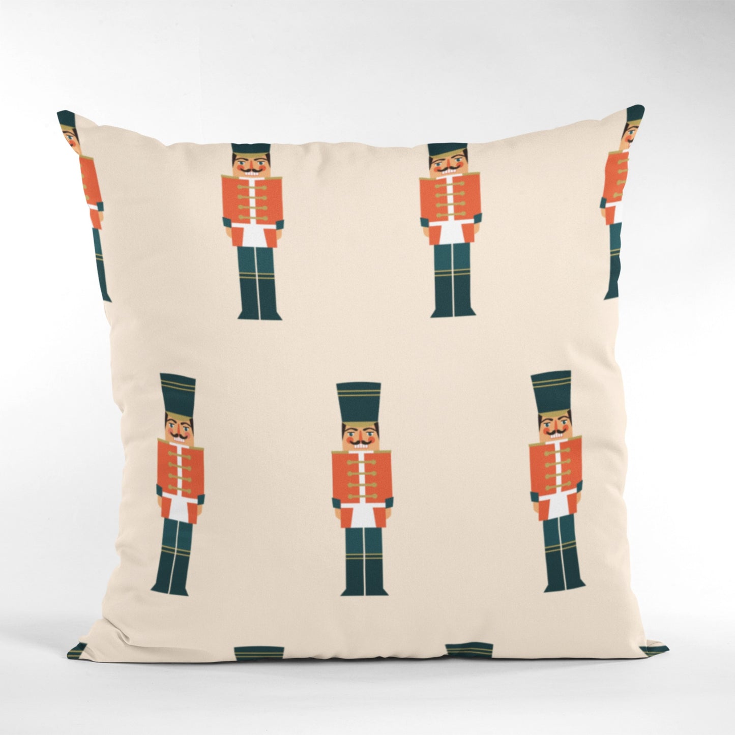 Cozy Pillow with Whimsical Nutcracker Design