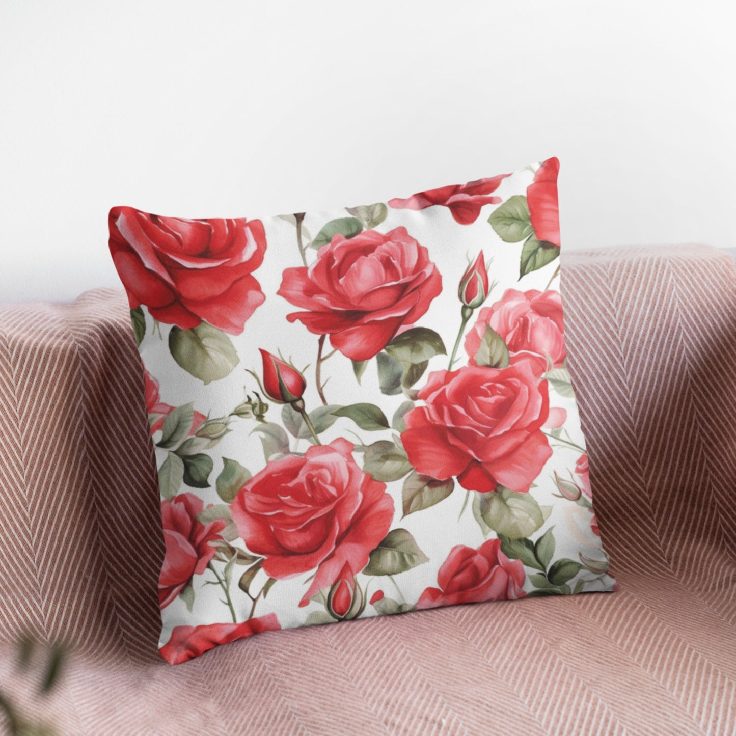 Stylish Red Rose Pillow