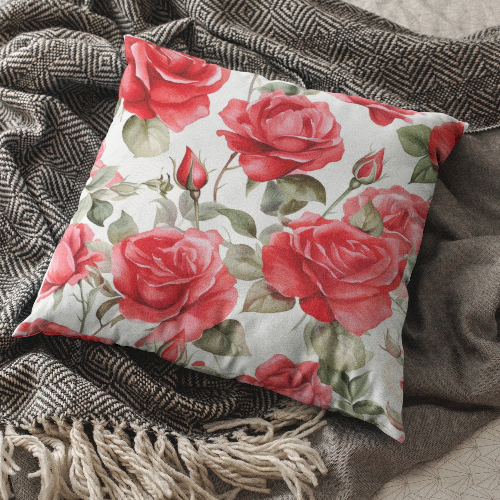Delightful Floral Accent Pillow