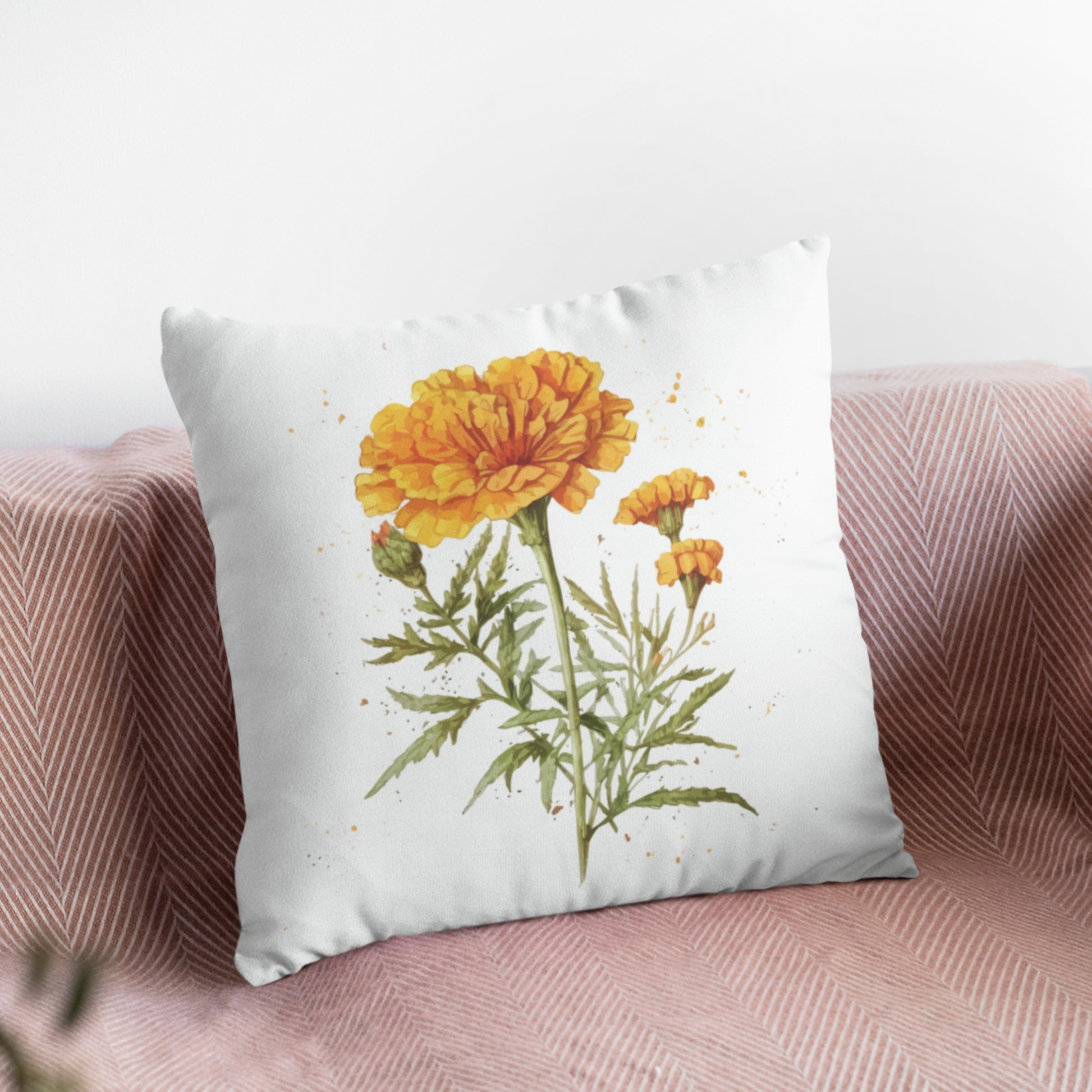 Floral Pattern Decorative Throw Pillow