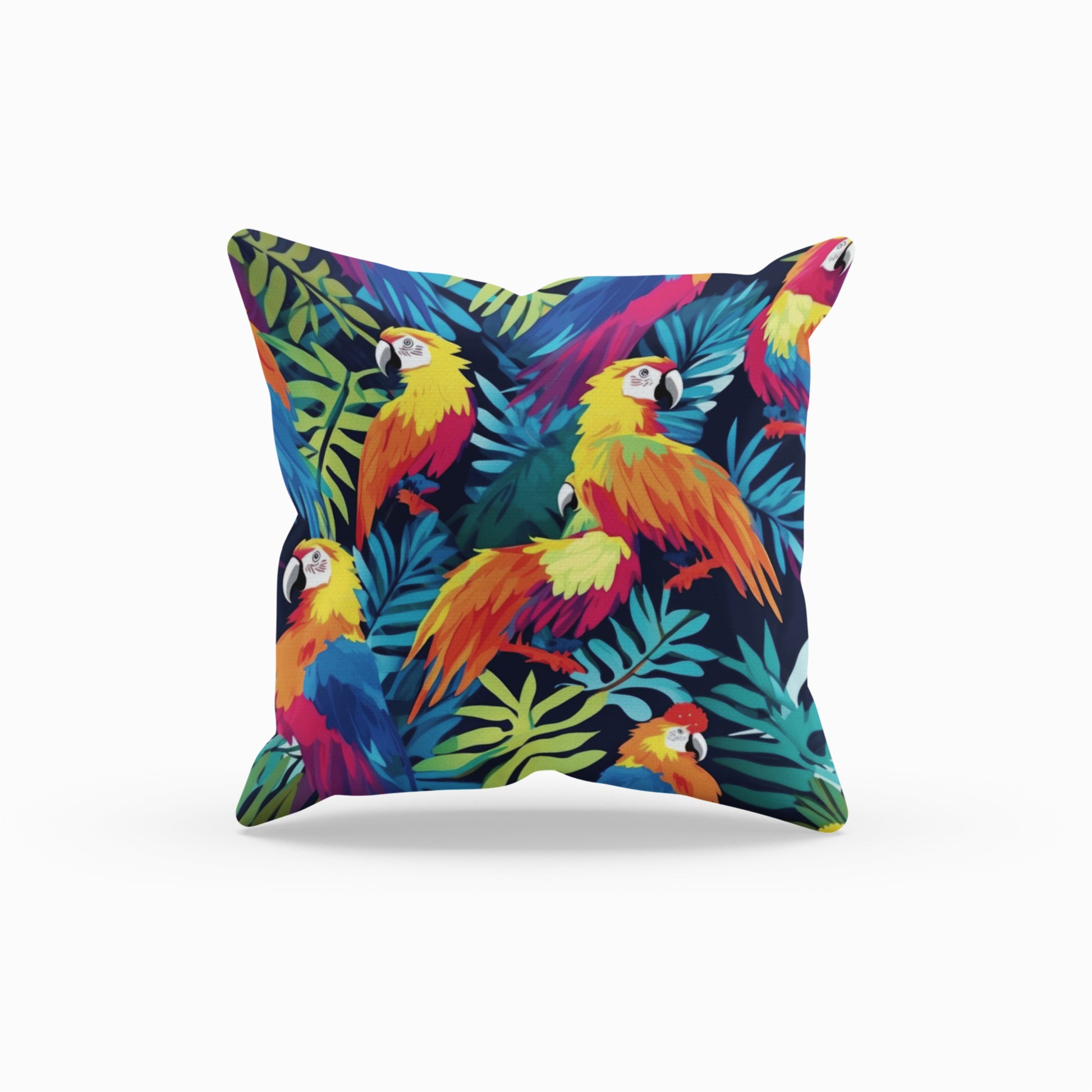 Stylish Colourful Parrots Decorative Throw Pillow