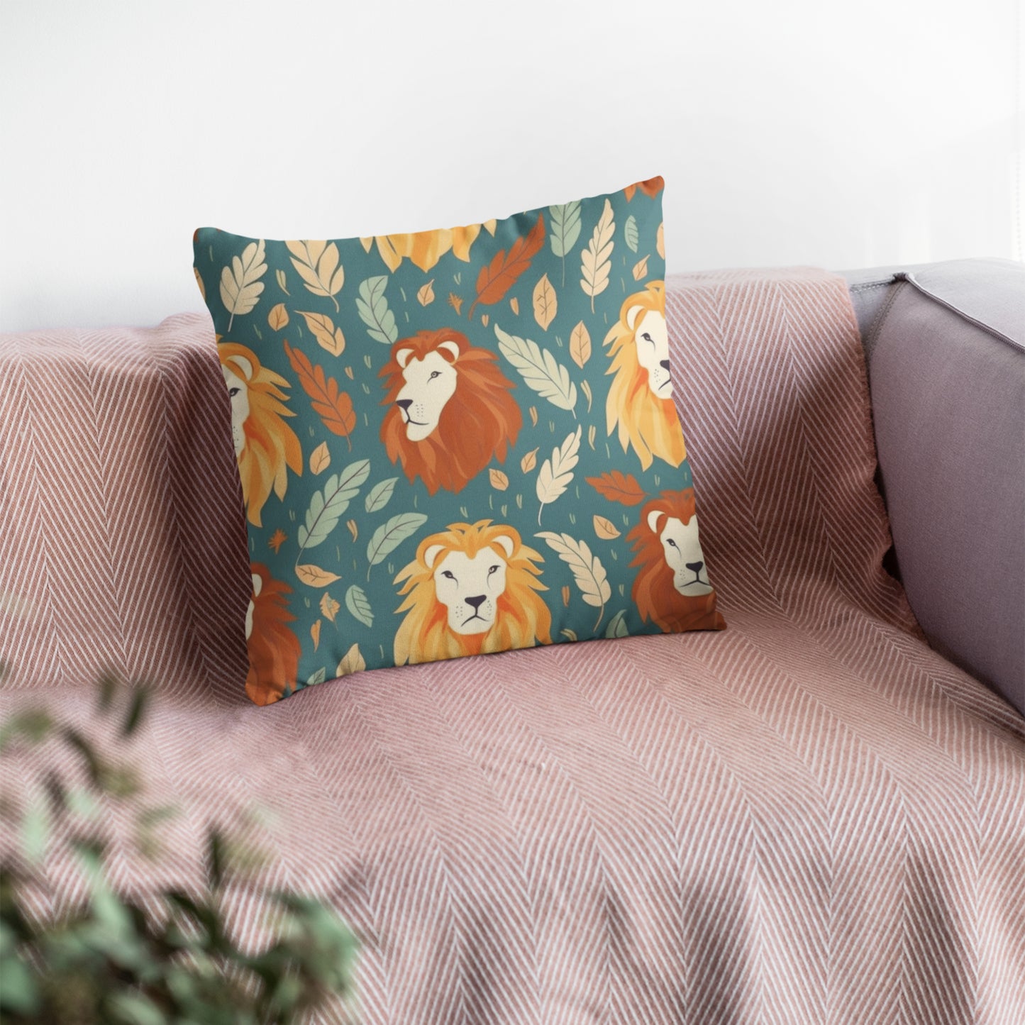 Cute Lion Decorative Cushion Design