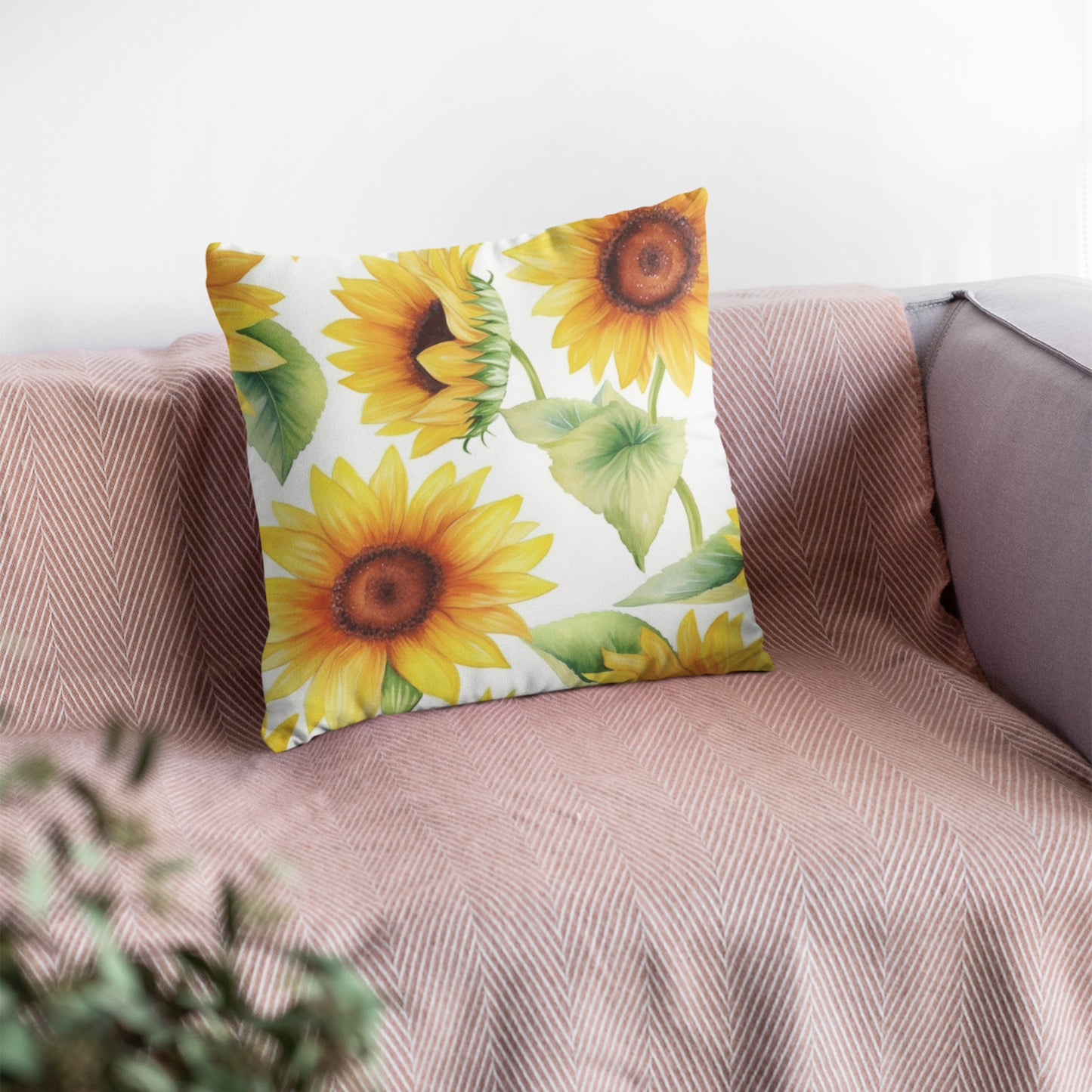 Vibrant Sunflower Pillow