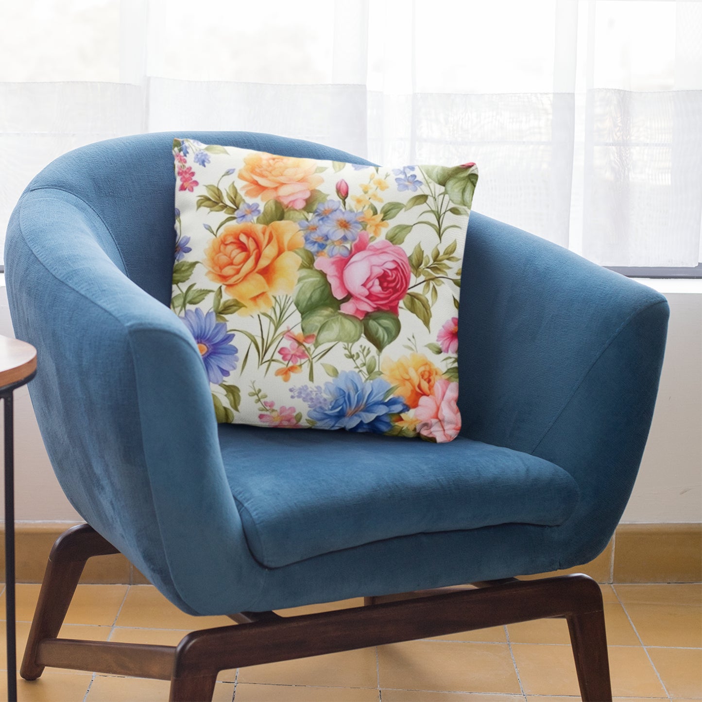 Whimsical Floral Decor Pillow