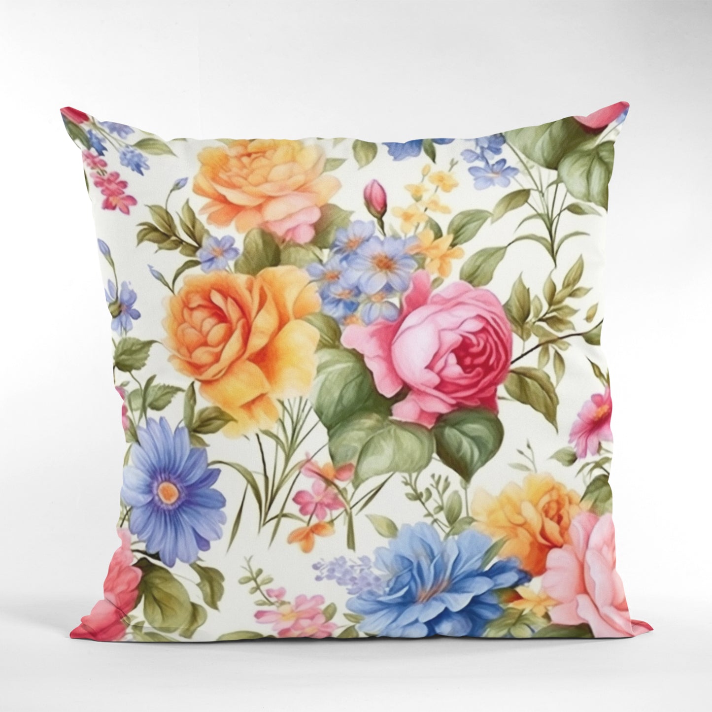 Rose Pattern Throw Pillow
