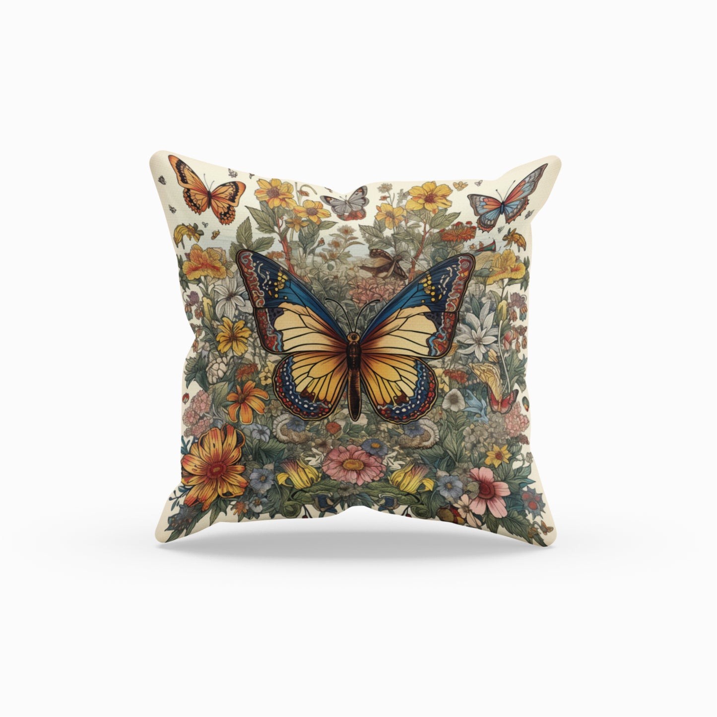 Whimsical Boho Butterfly Decor Pillow