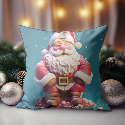 Festive Santa Claus Decorative Throw Pillow Cushion
