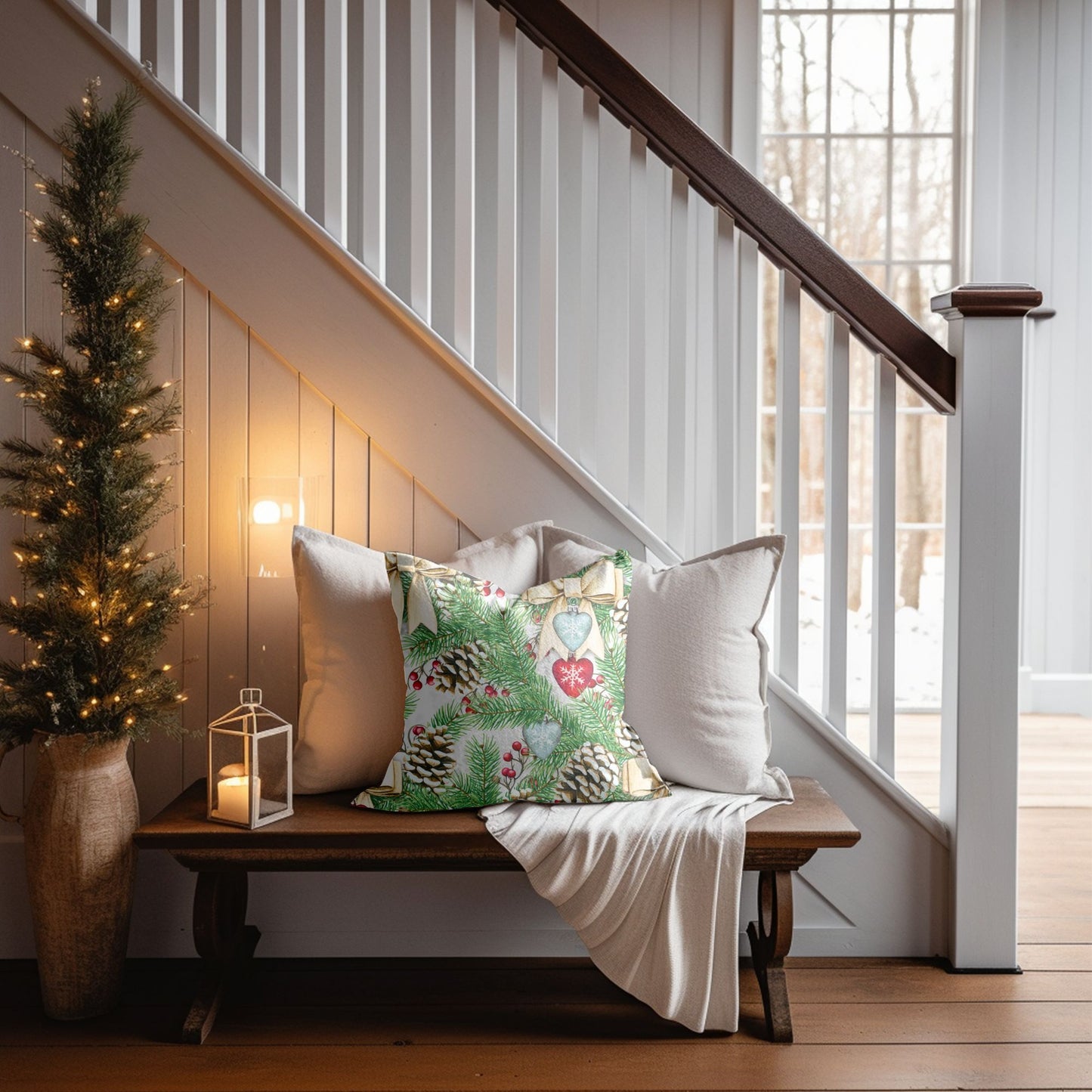 Christmas Theme Pillow for Festive Seasonal Decor