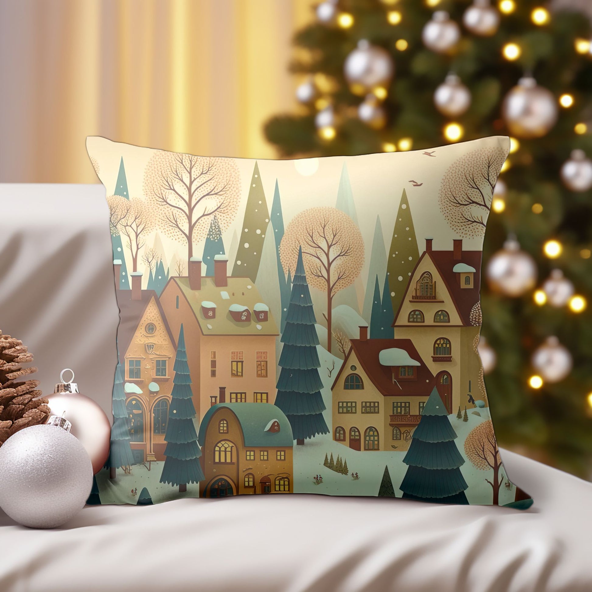 Christmas Theme Pillow for a Cozy Seasonal Decor