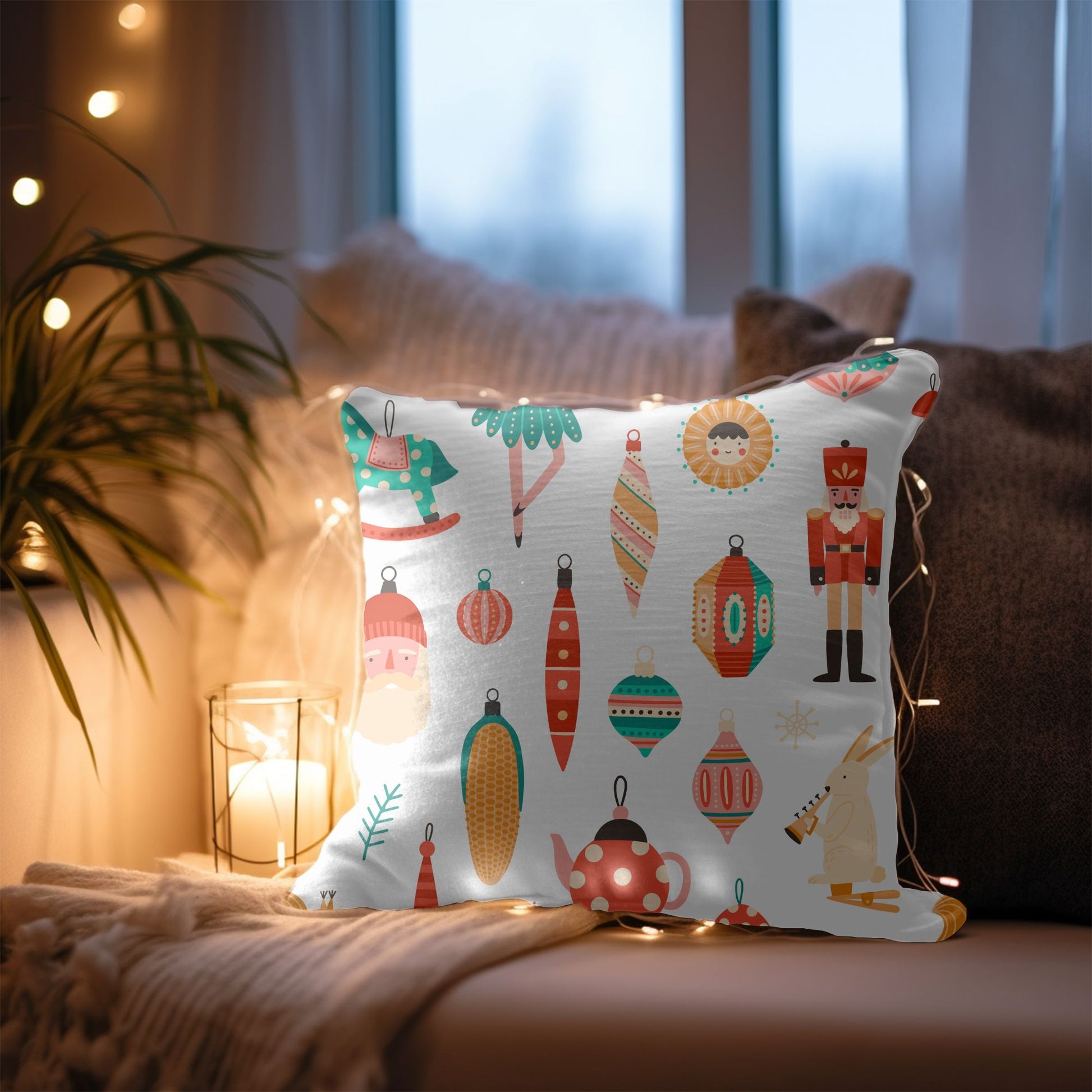 Enchanting Snowy Forest Cushion Cover