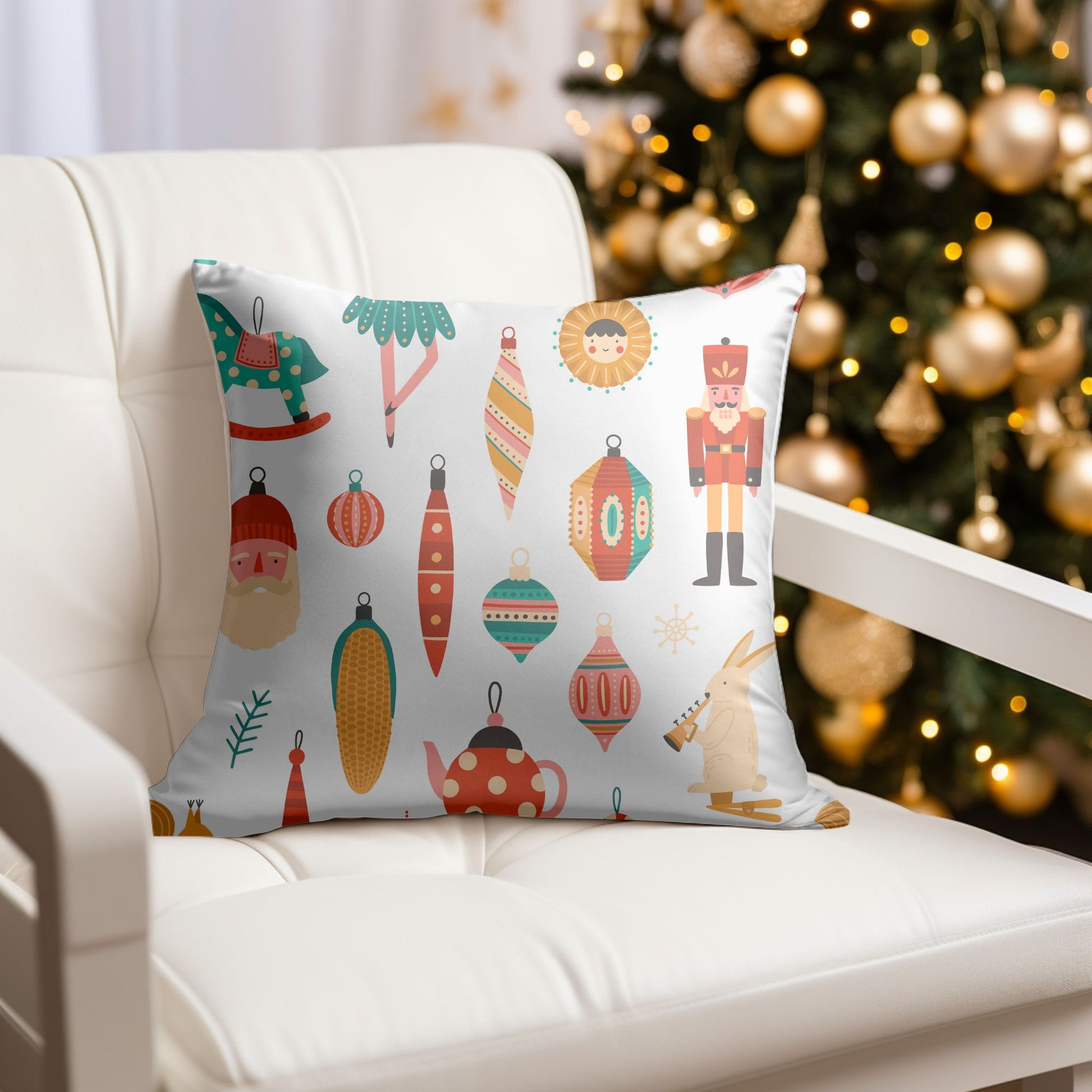 Snowy Forest Christmas Cushion Cover for a Magical Home