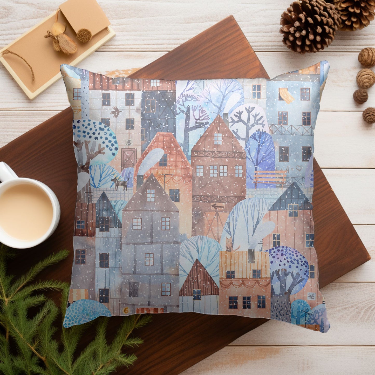 Classic Holiday Decor Pillow with a Retro Twist