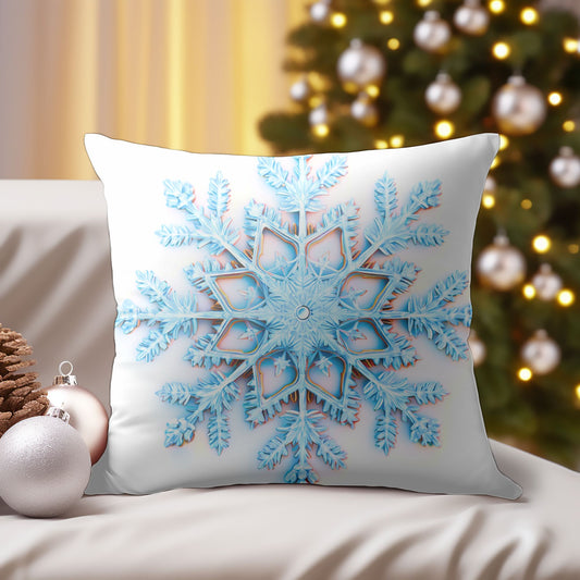 Elegant Snowflake Throw Pillow