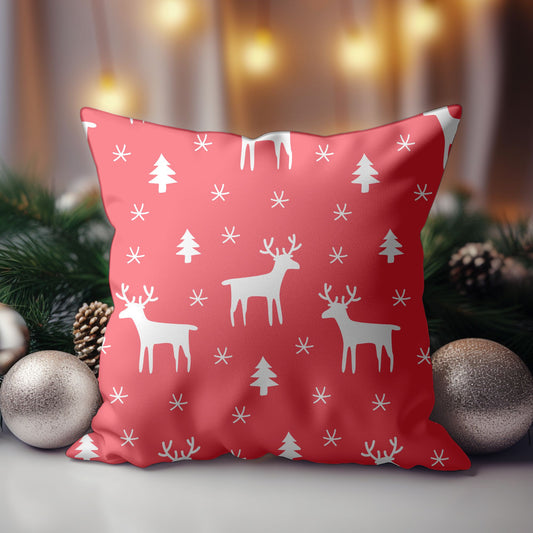 Red Christmas Decoration Throw Pillow