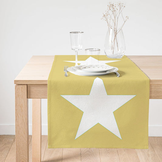 Star Design Yellow Table Cloths