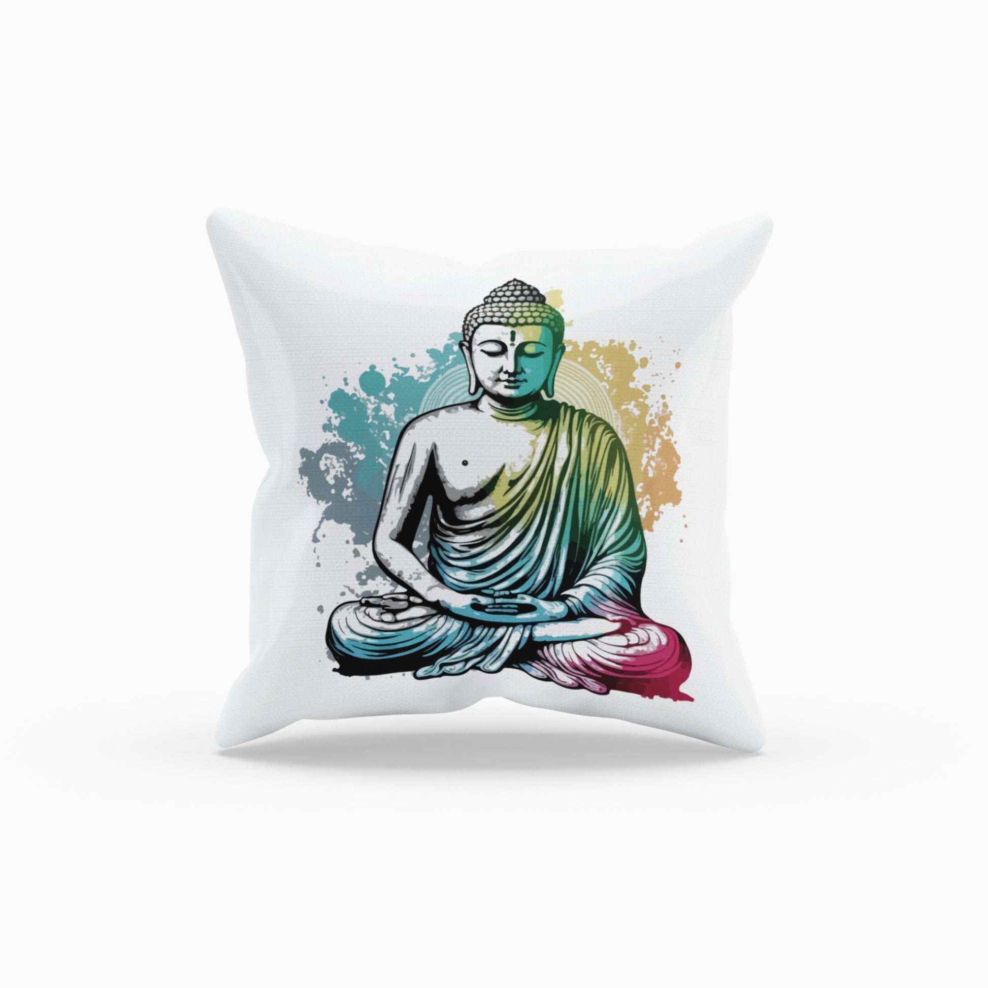 Trendy Colourful Buddha Decorative Cushion