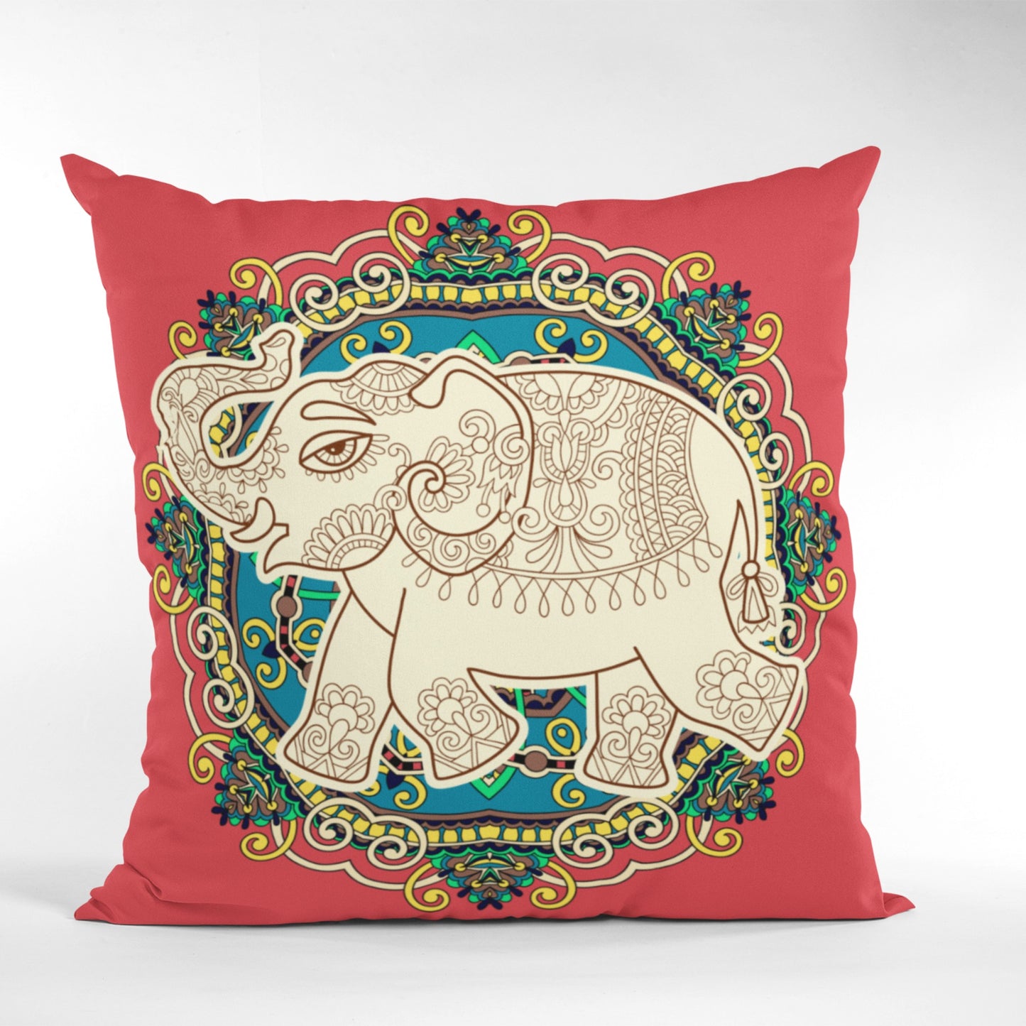 Feng Shui Elephant Symbol Throw Pillow